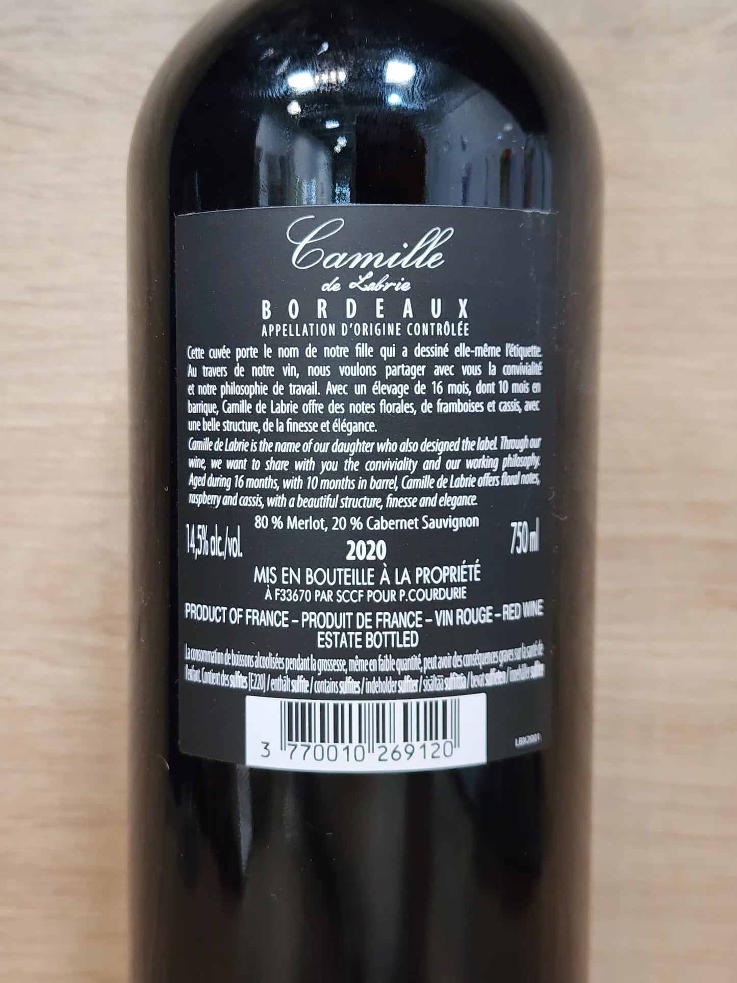 Camille de Labrie - Cuvée familiale 2020 - CPHWINES
