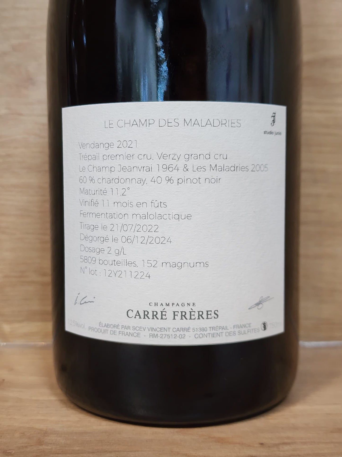 Carré Frères – Le Champ des Maladries 2021 - CPHWINES