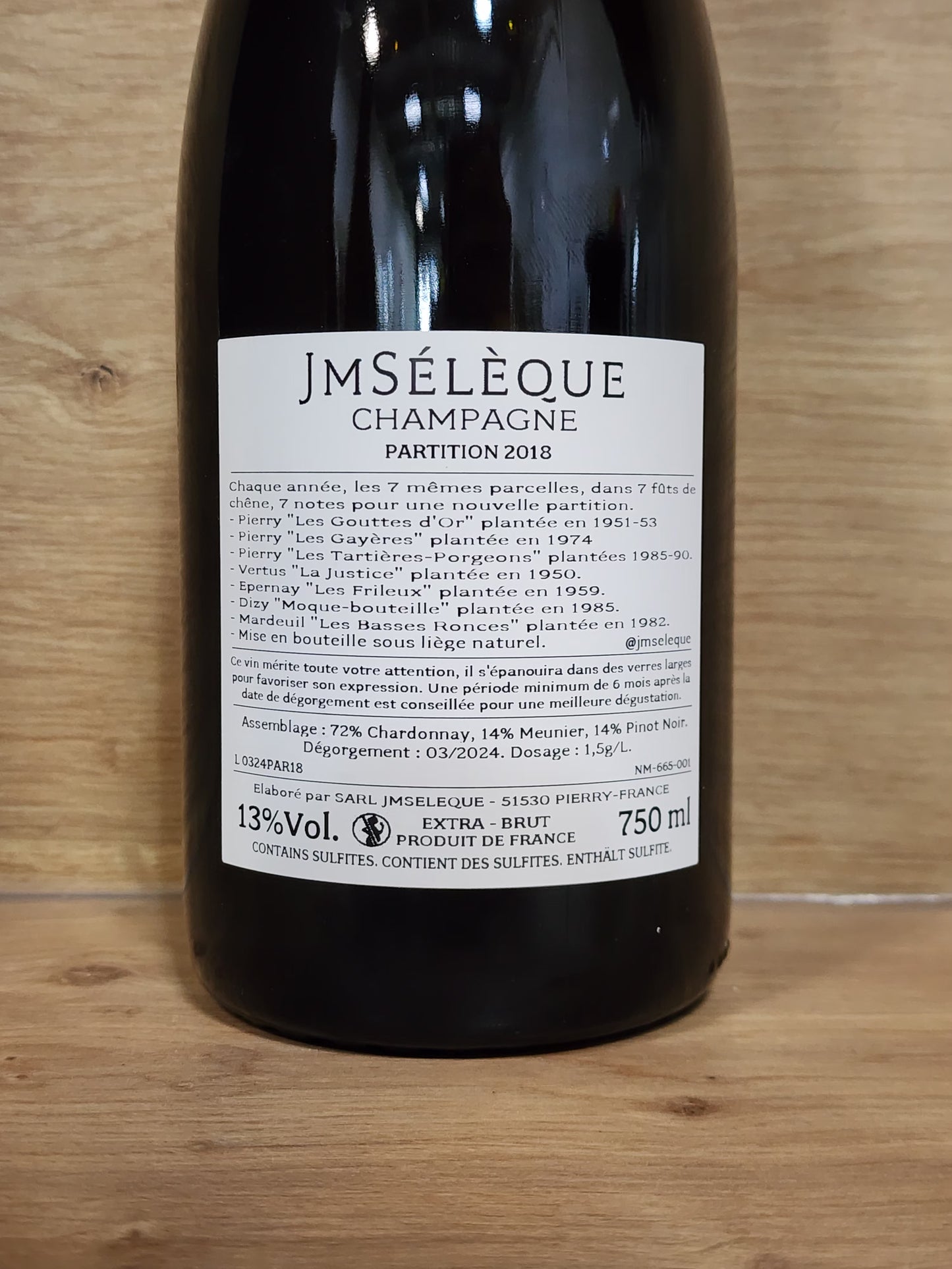 Champagne JM Sélèque – Partition 2018 - CPHWINES
