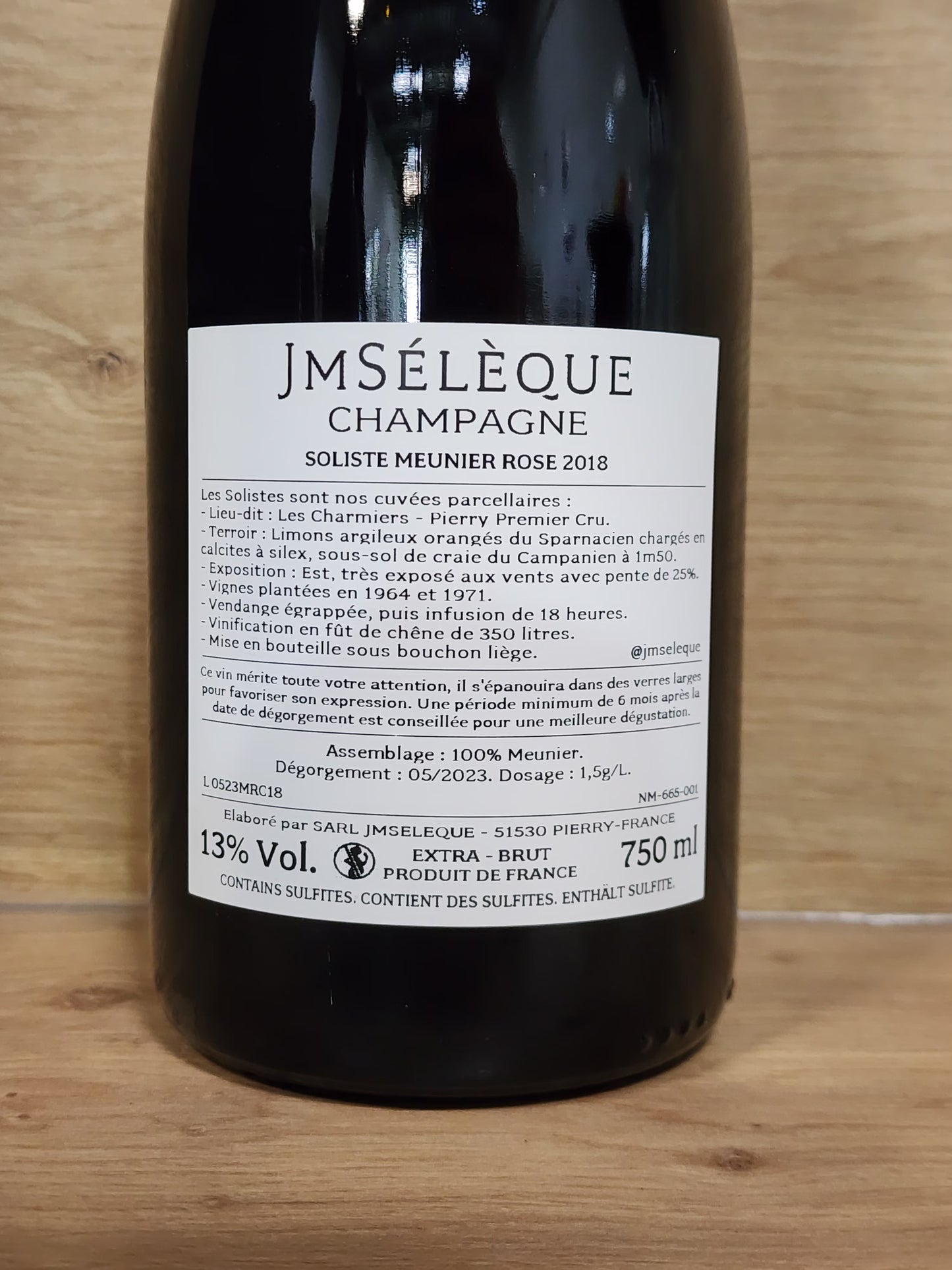 Champagne JM Sélèque – Soliste Meunier Rosé 2018 - CPHWINES