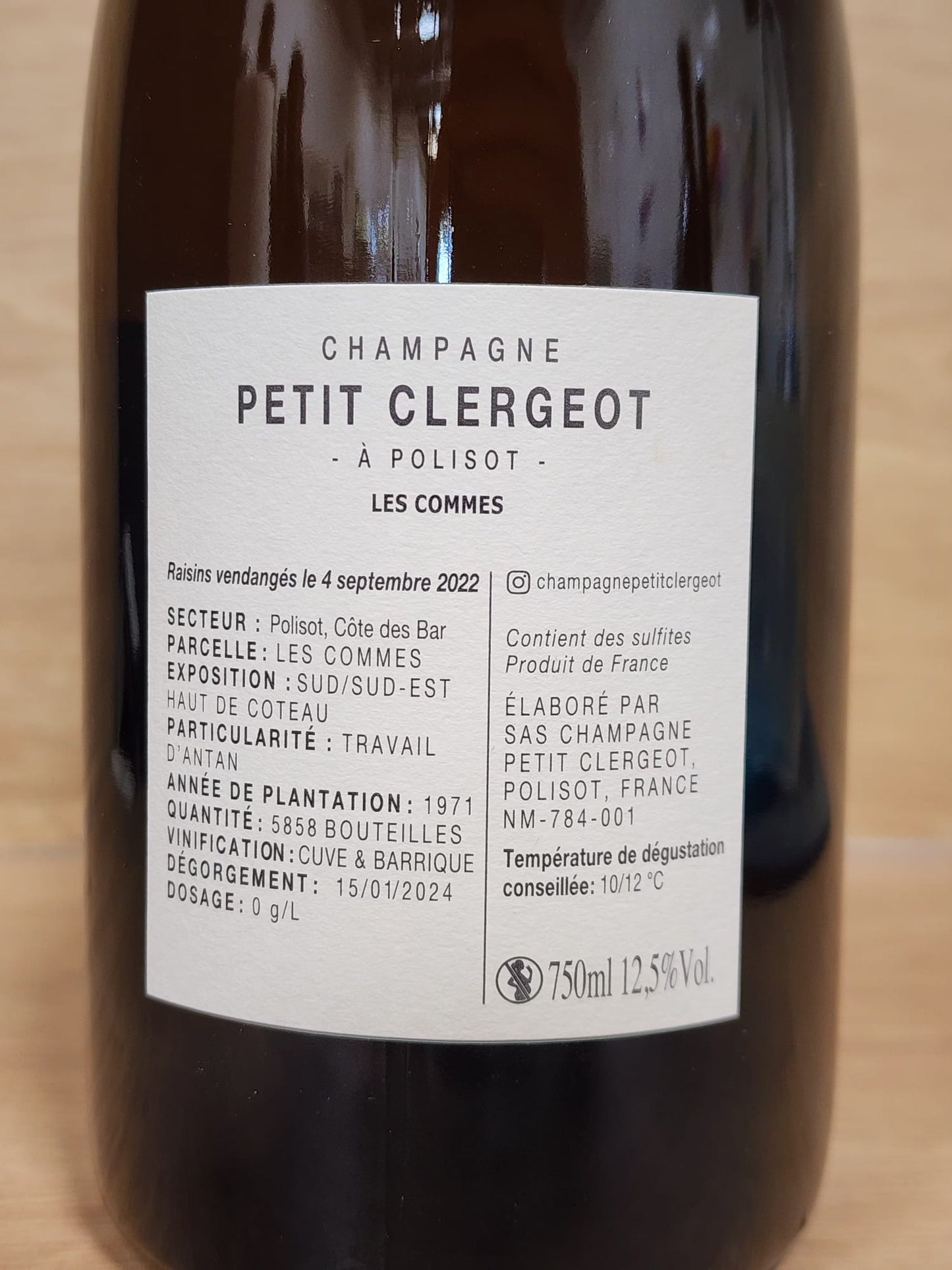 Champagne Petit Clergeot – Les Commes CPHWINES