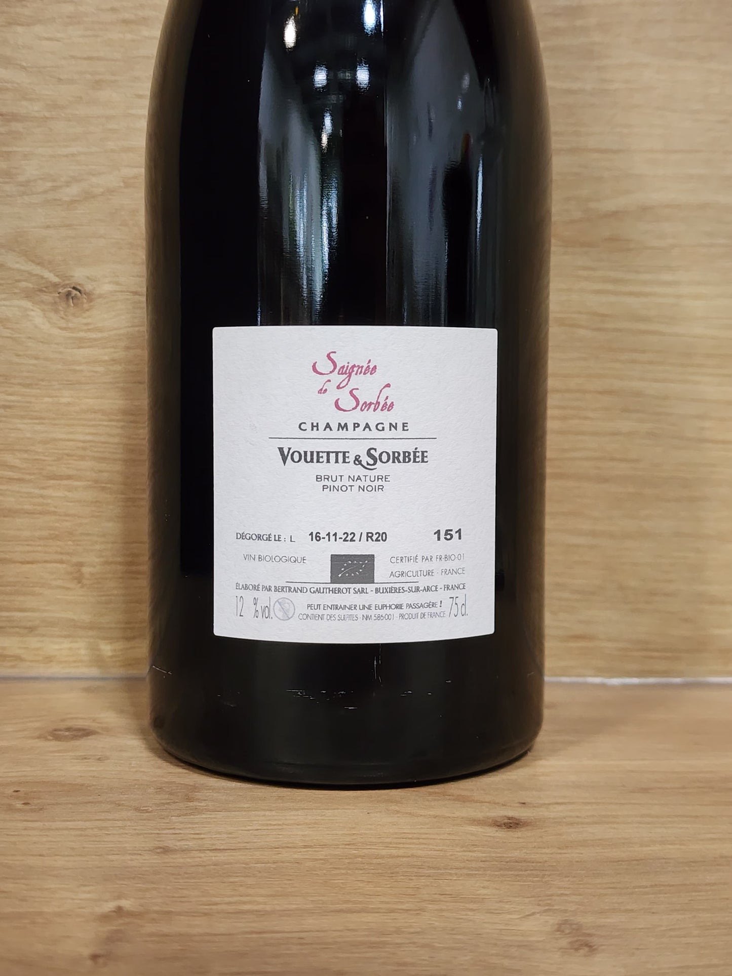 Champagne Vouette & Sorbée – Saignée de Sorbée 2018 - CPHWINES