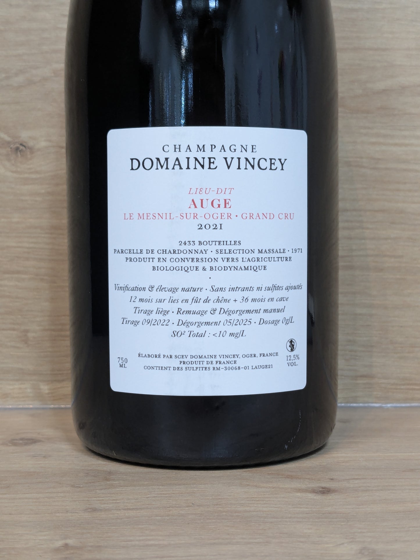 Domaine Vincey - Auge 2021 - CPHWINES