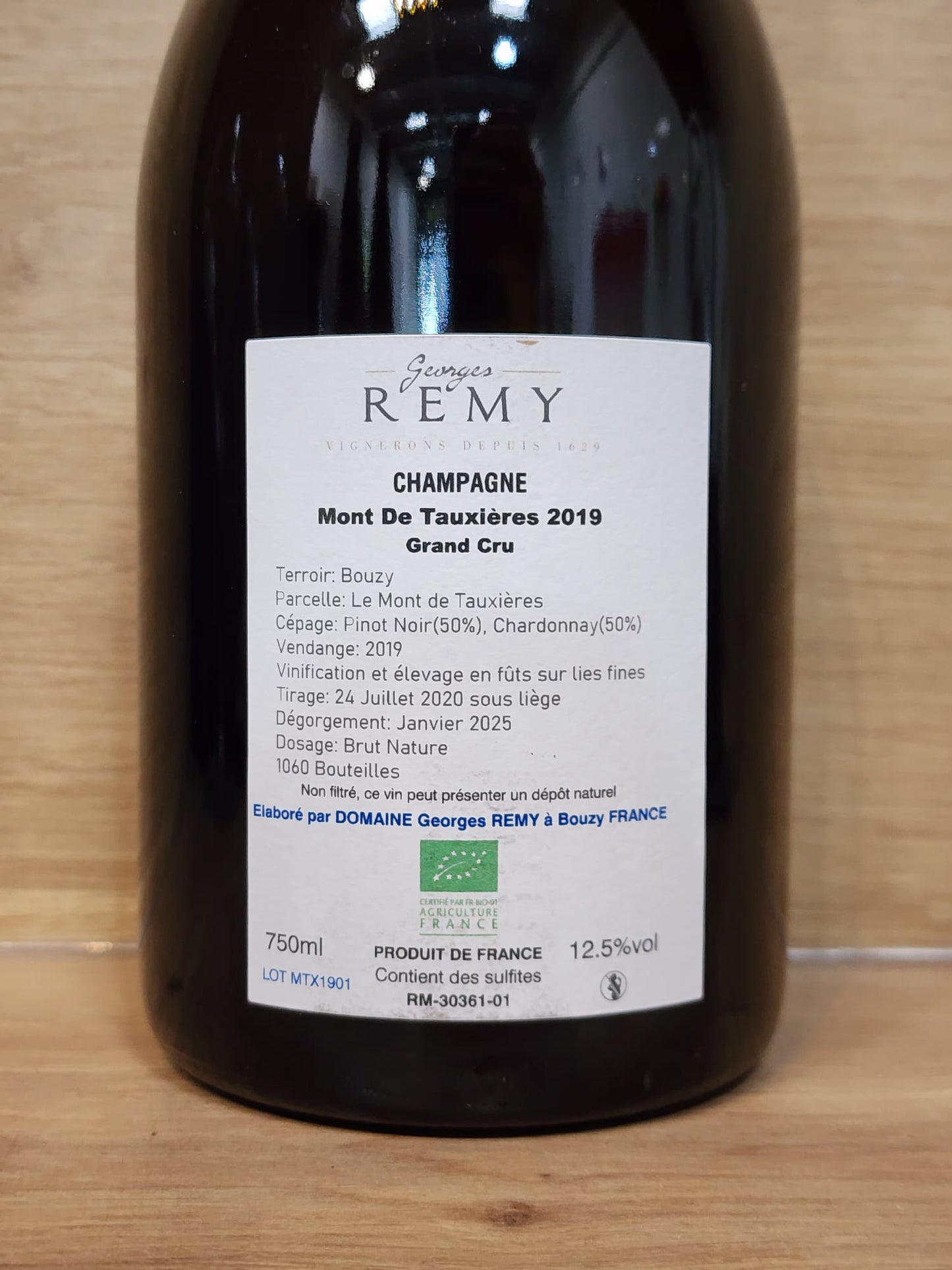 Georges Remy – Mont de Tauxières 2019 - CPHWINES