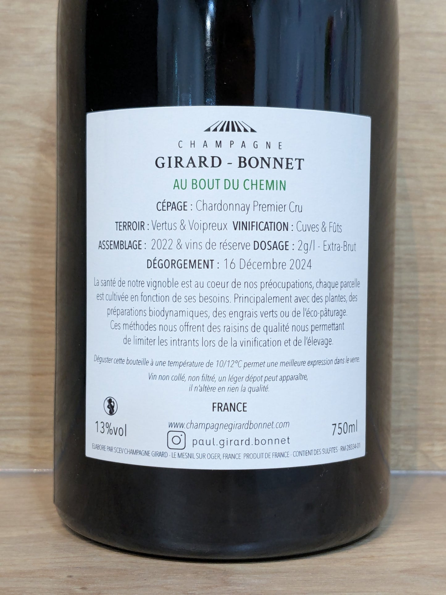 Girard-Bonnet - Au Bout du Chemin - CPHWINES