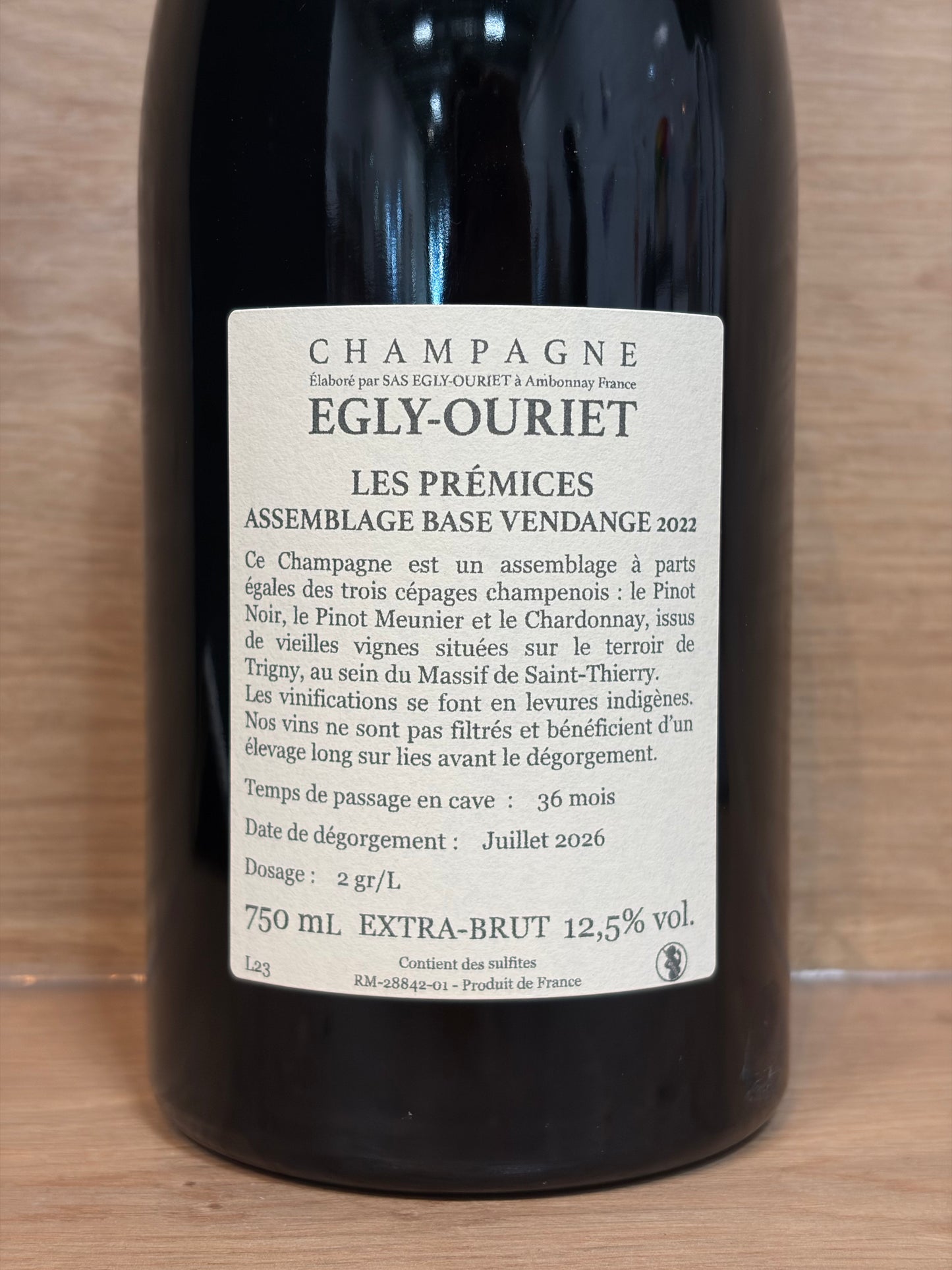 Egly-Ouriet - Les Prémices Assemblage Base Vendange 2022
