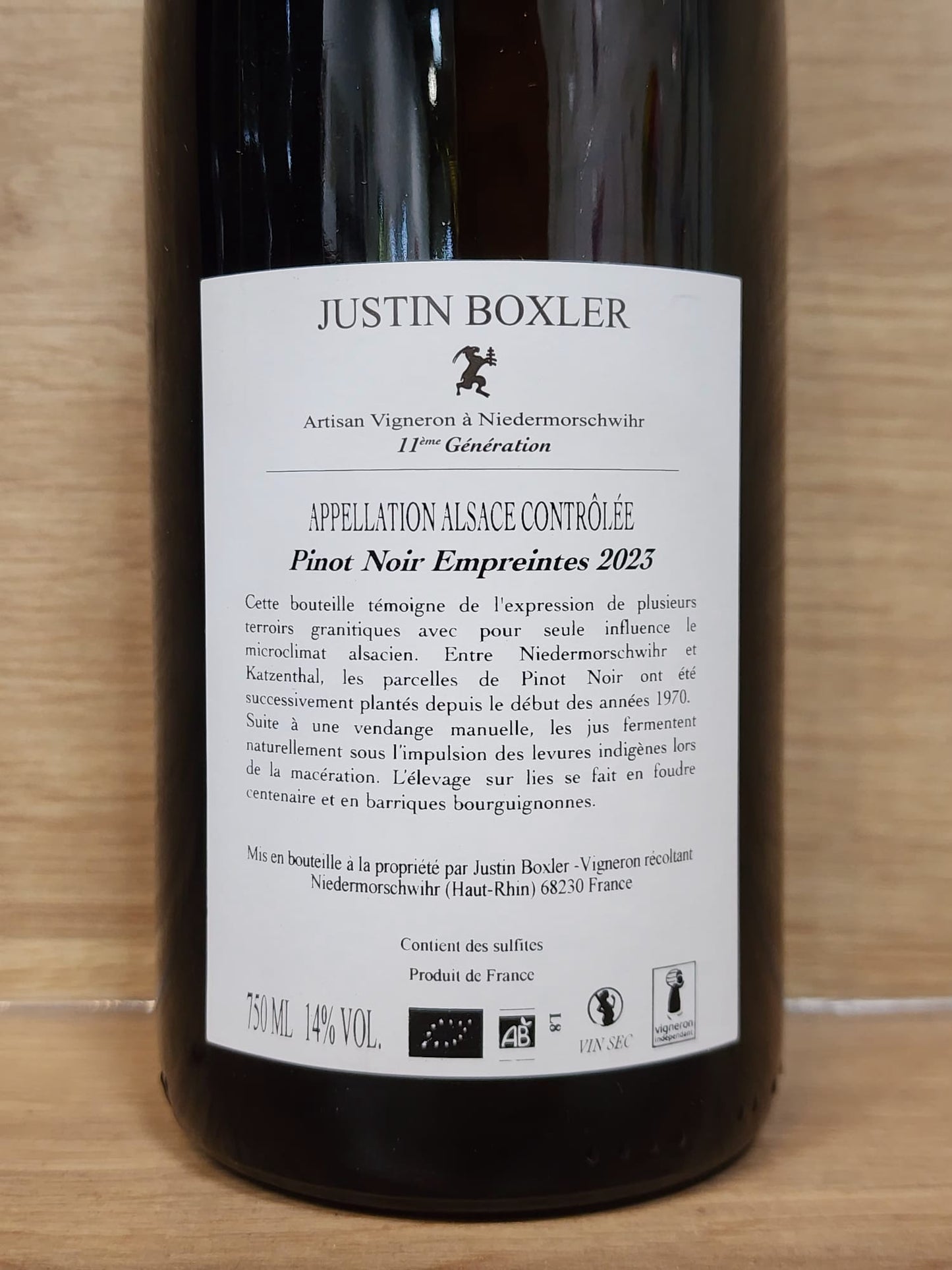 Justin Boxler - Pinot Noir Empreintes 2023 - CPHWINES