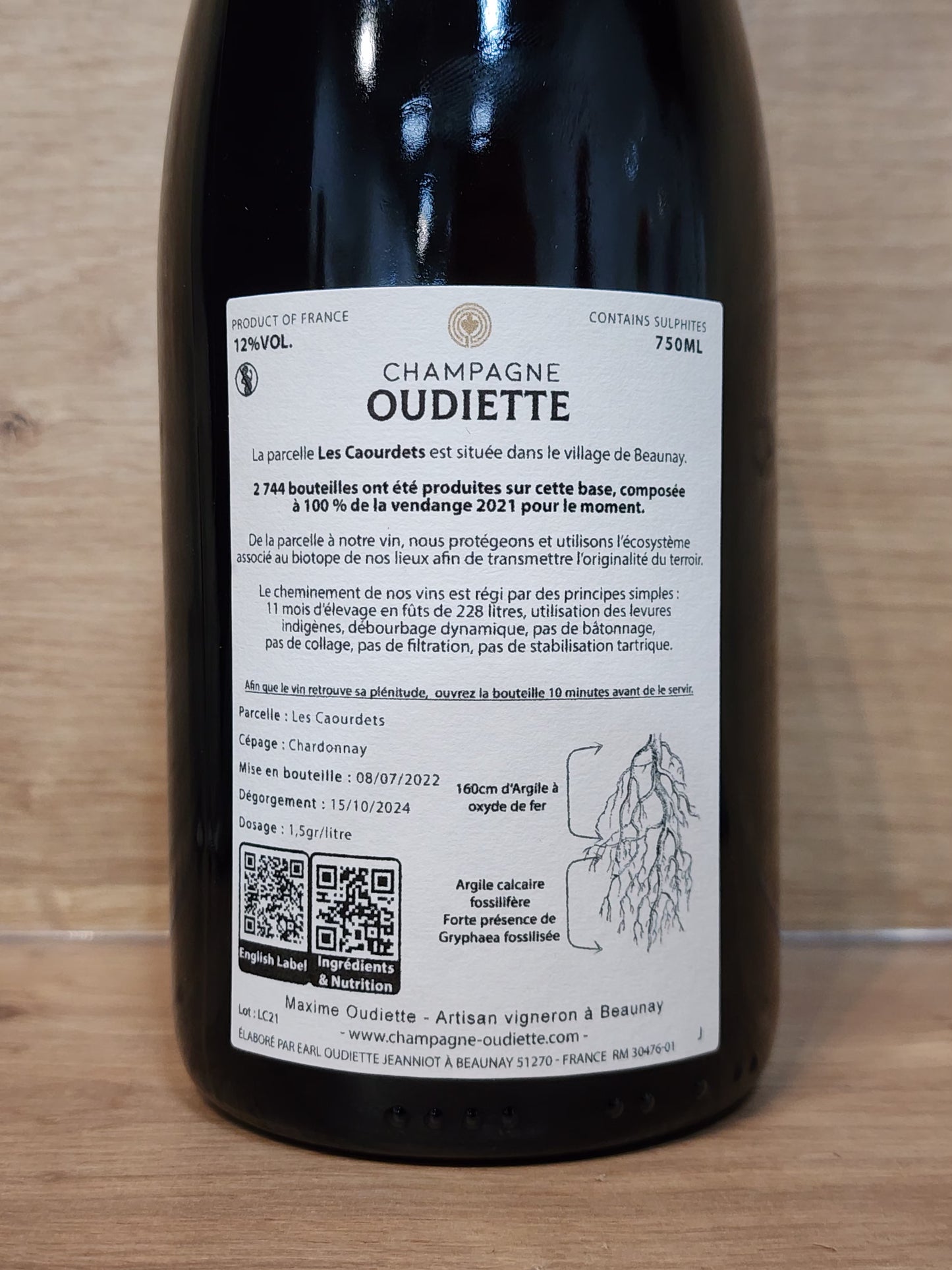 Oudiette Les Caourdettes 2021 - CPHWINES