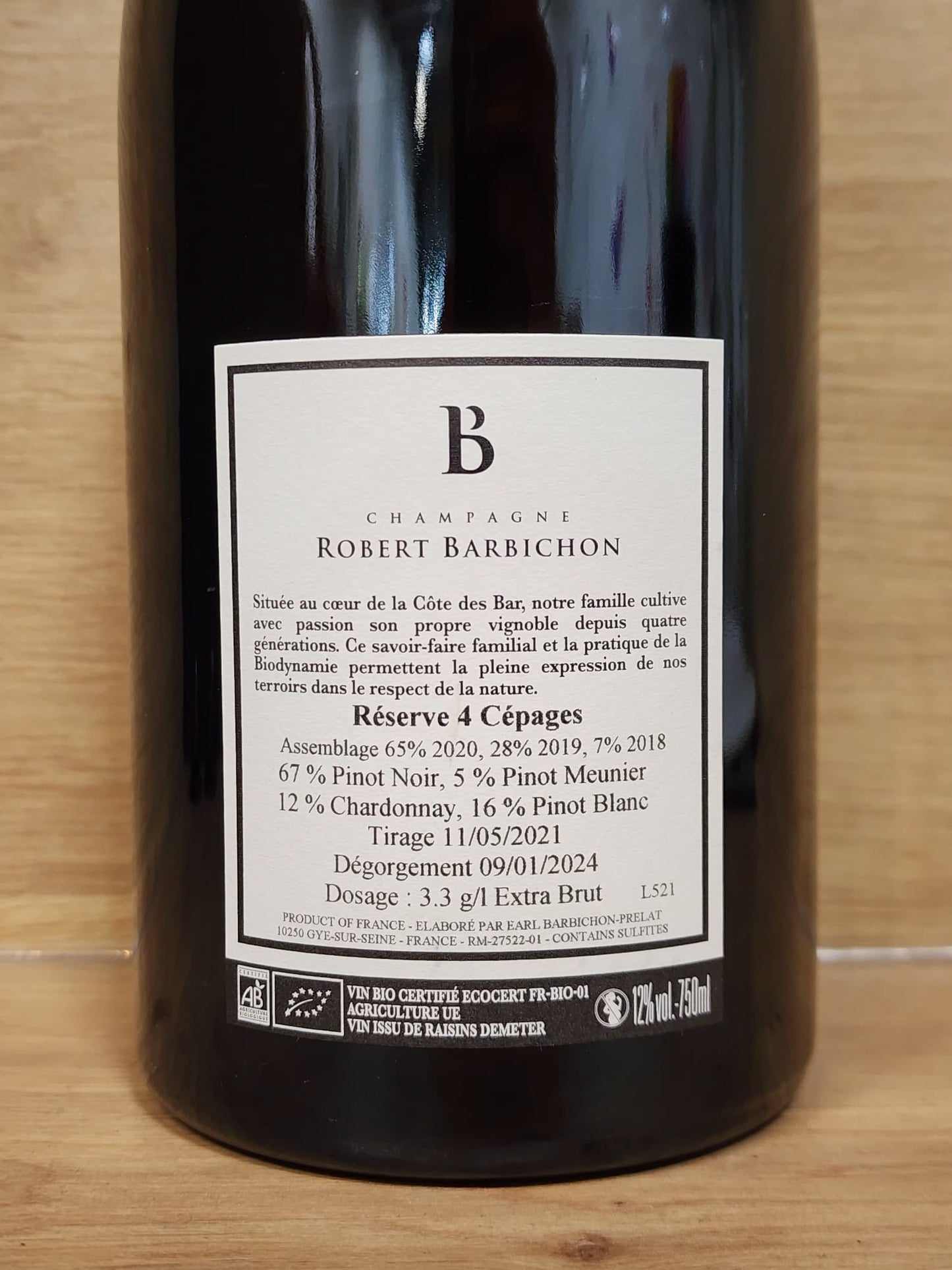 Robert Barbichon – Réserve 4 Cépages - CPHWINES