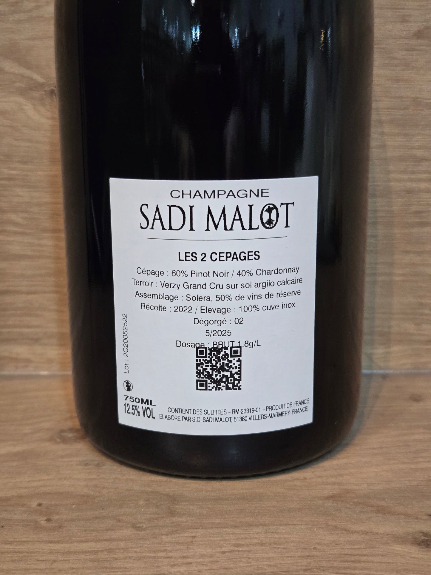 Sadi Malot - Les 2 Cépages- Grand Cru 2022 - CPHWINES