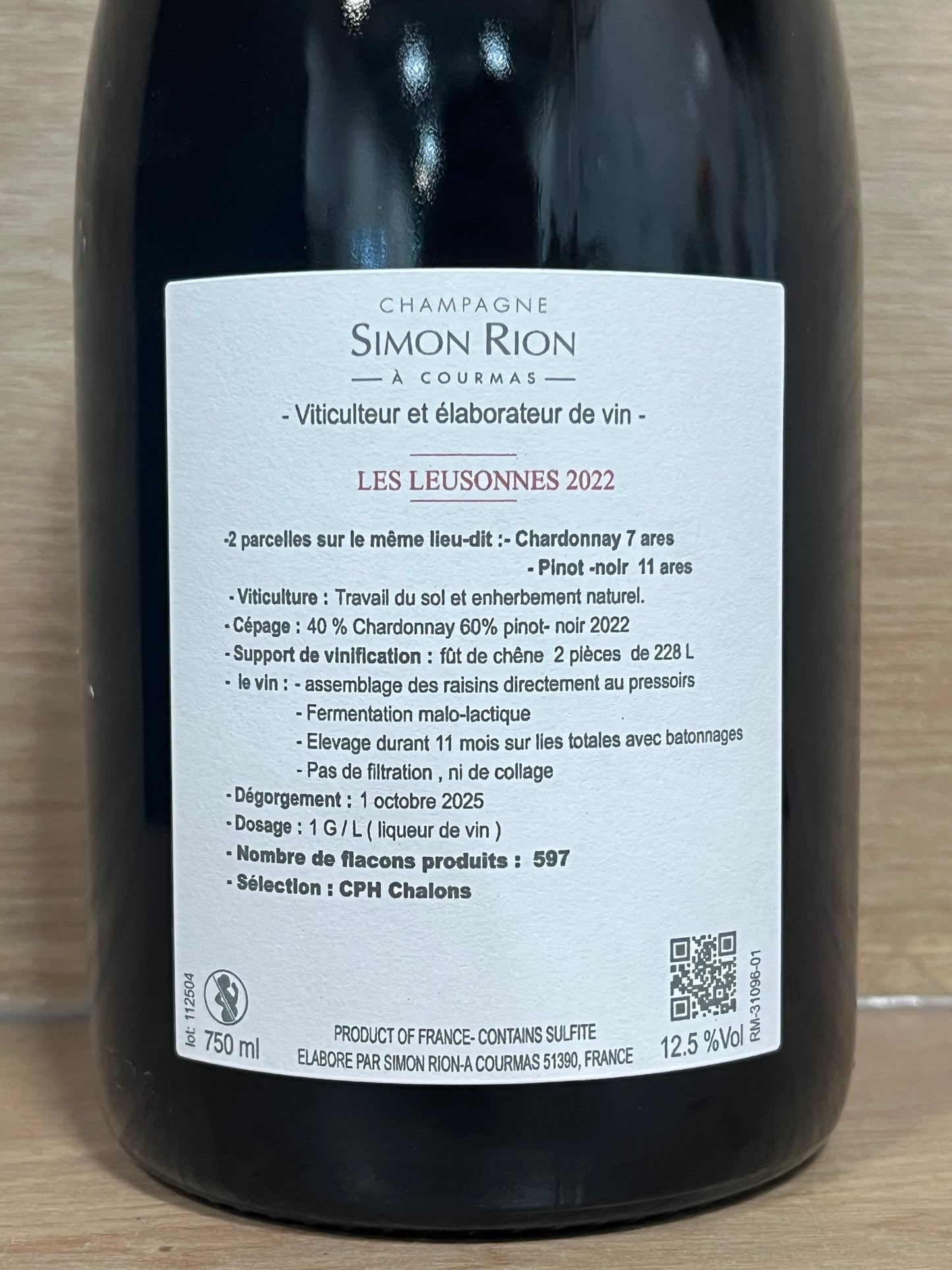 Simon Rion - Les Leusonnes 2022 - CPHWINES