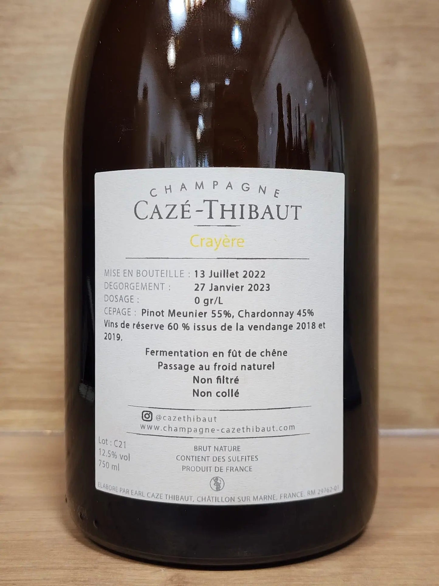 Champagne Cazé - Thibaut – Cuvée Crayère - CPHWINES