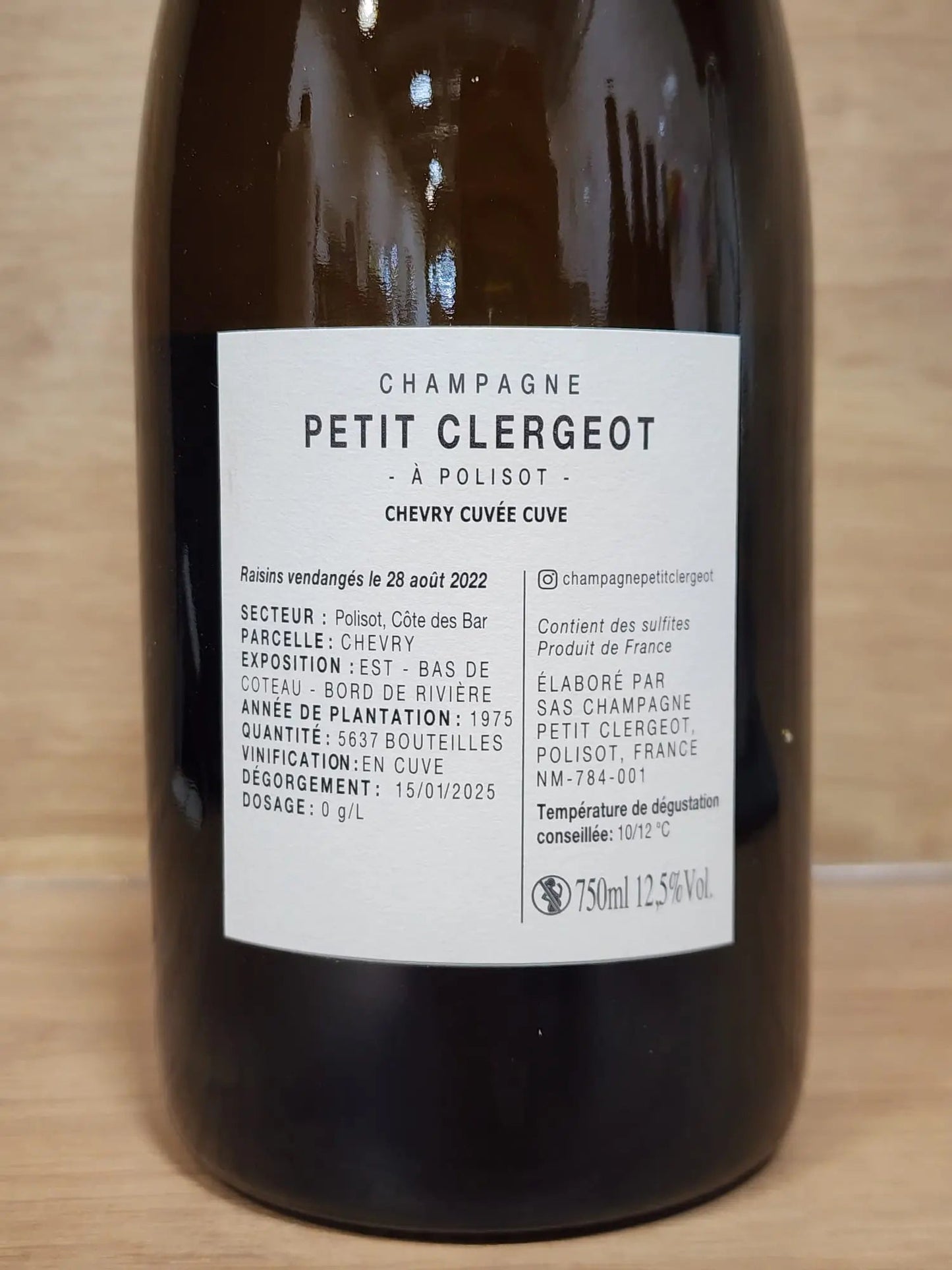 Champagne Petit Clergeot – Chevry Cuvée Cuve - CPHWINES