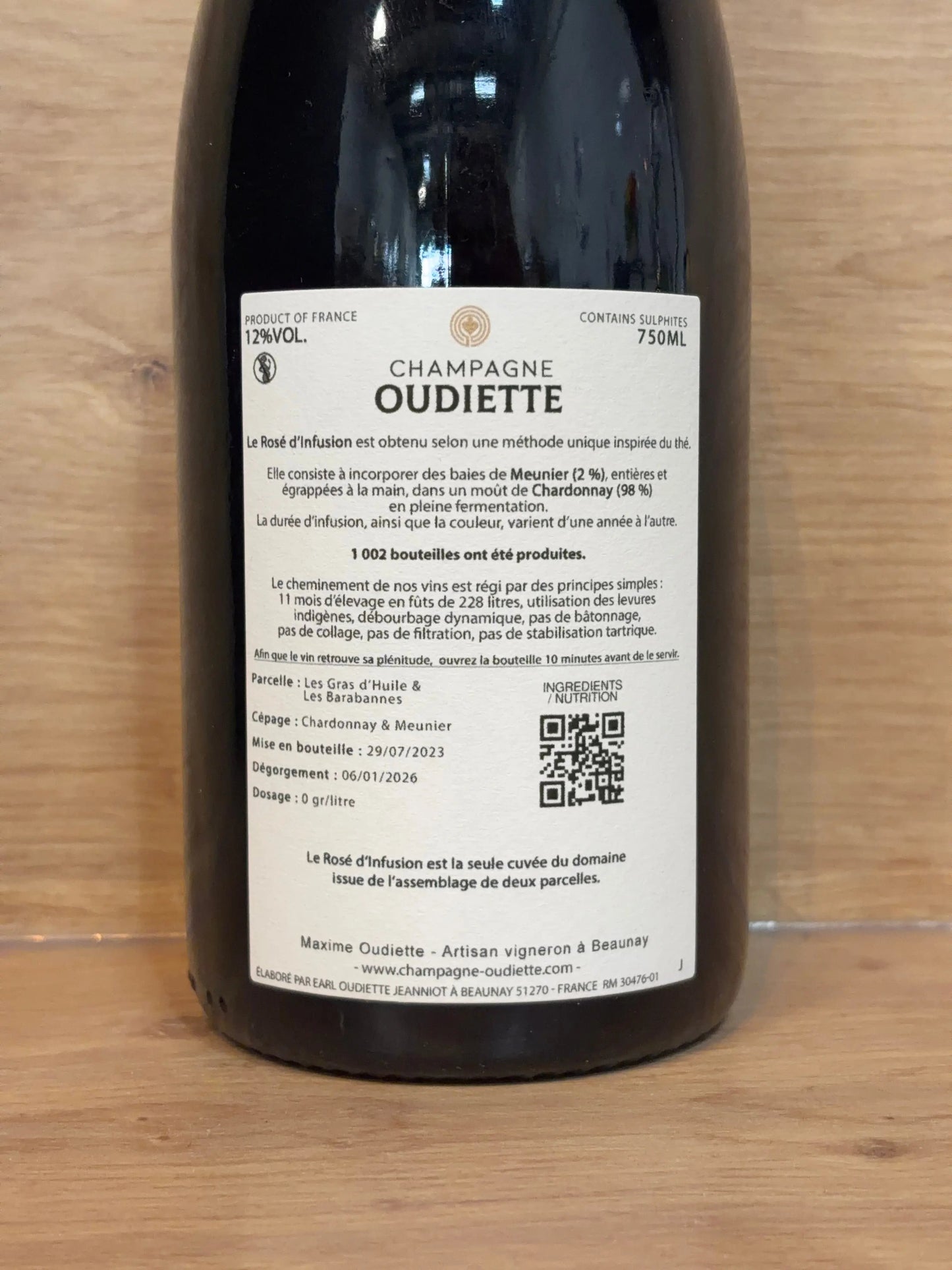 Oudiette - Rosé d'Infusion Extra Brut