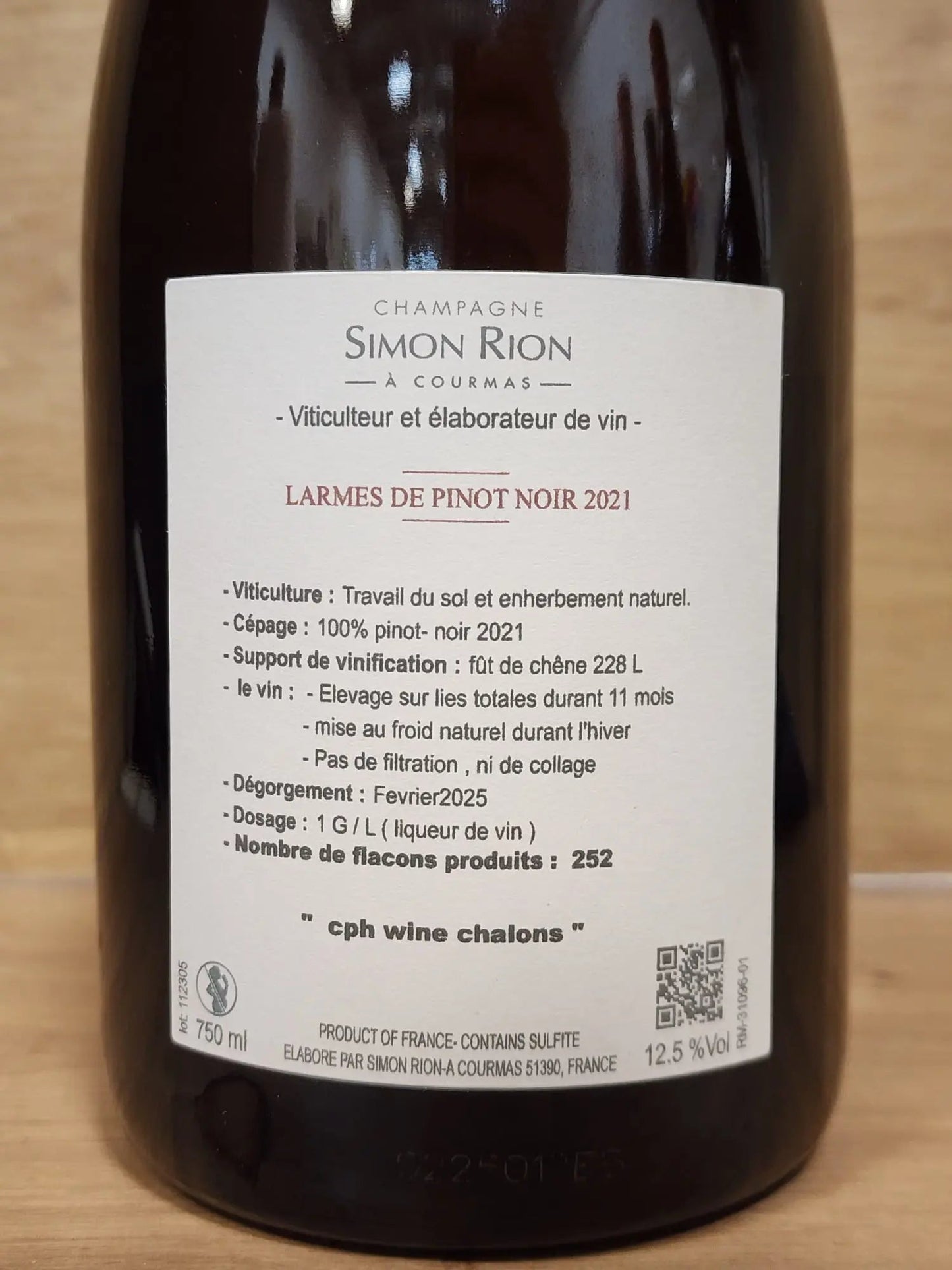 Simon Rion – Larmes de Pinot Noir 2021 - CPHWINES