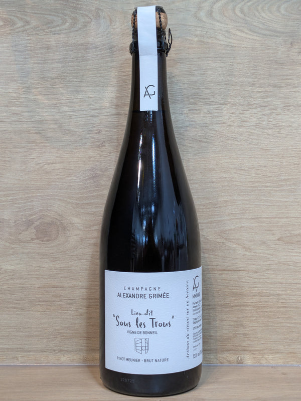 Alexandre Grimée - Lieu-dit "Sous les Trous" 2022 - Champagne CPHWINES