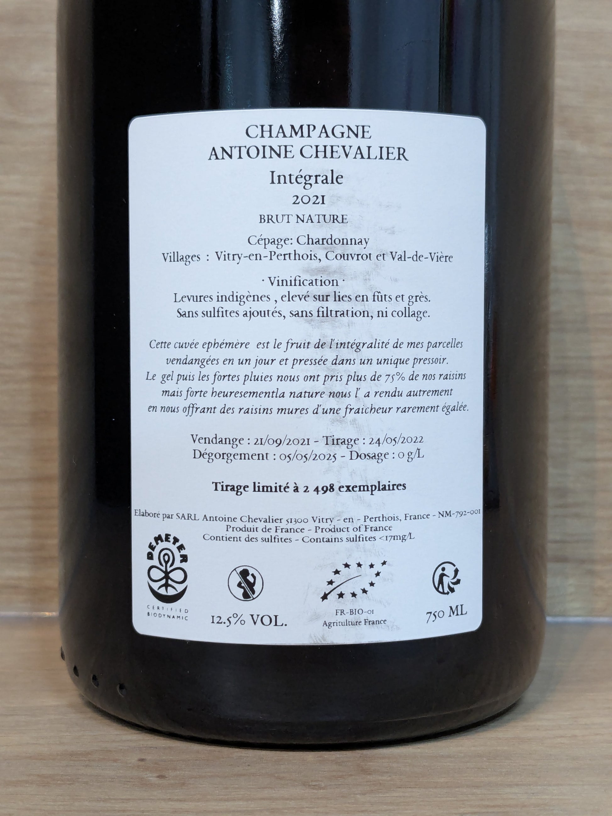 Antoine Chevalier - Intégrale 2021 - CPHWINES