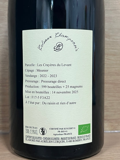 Aurélien Lurquin - Coteaux Champenois - Les Crayères du Levant - CPHWINES