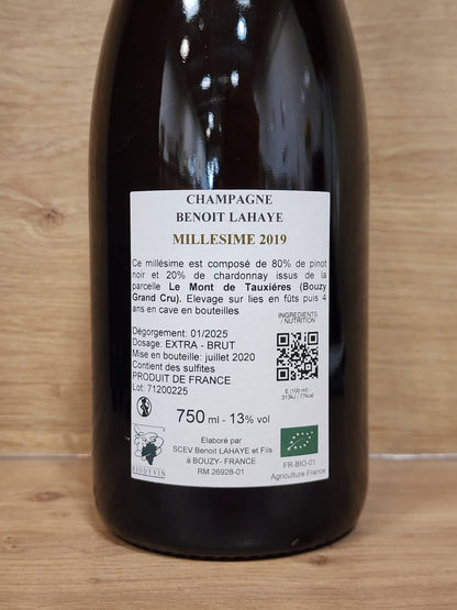 Benoît Lahaye Millésime 2019 - CPHWINES