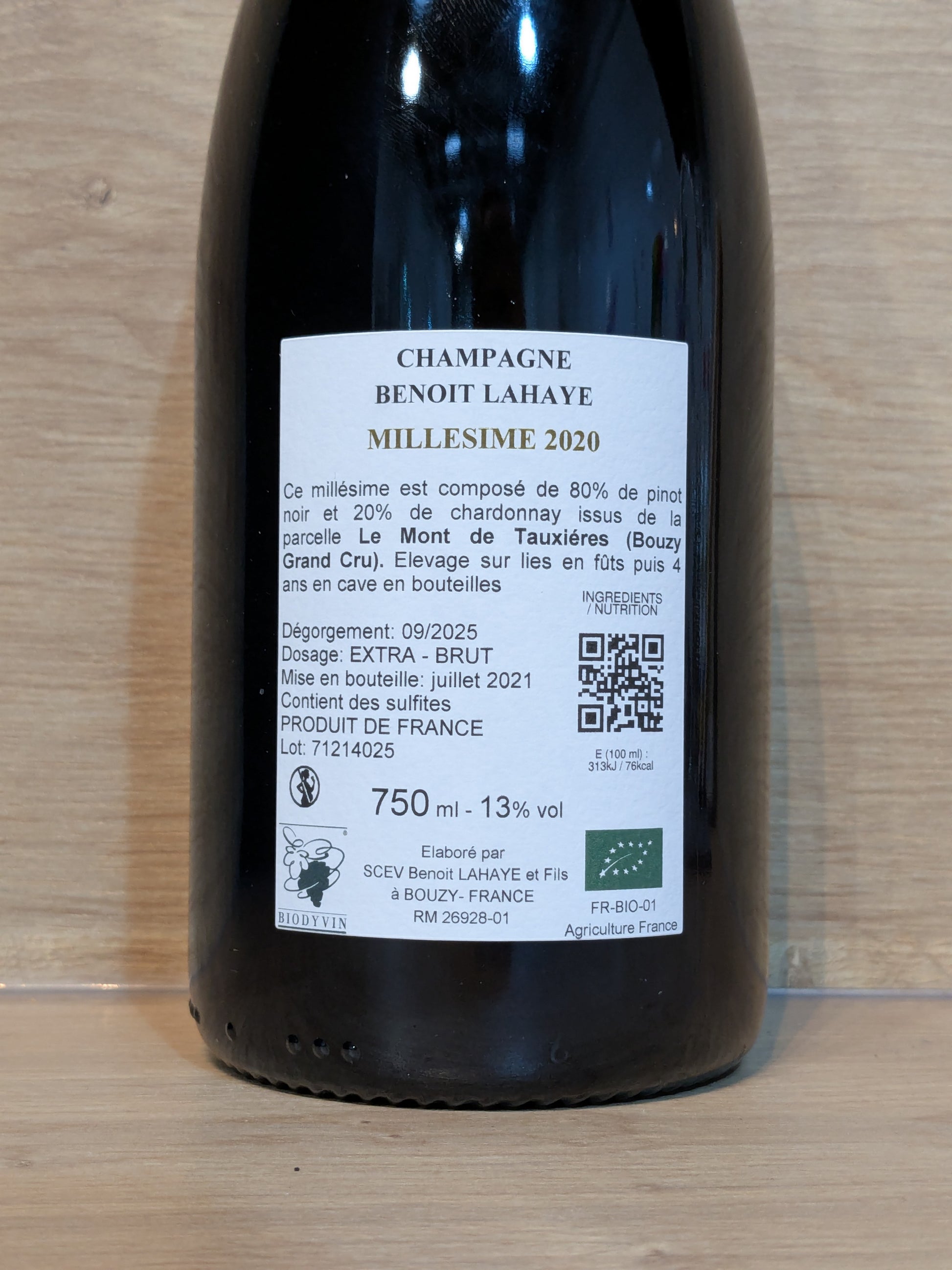 Benoît Lahaye - Millésime 2020 - CPHWINES