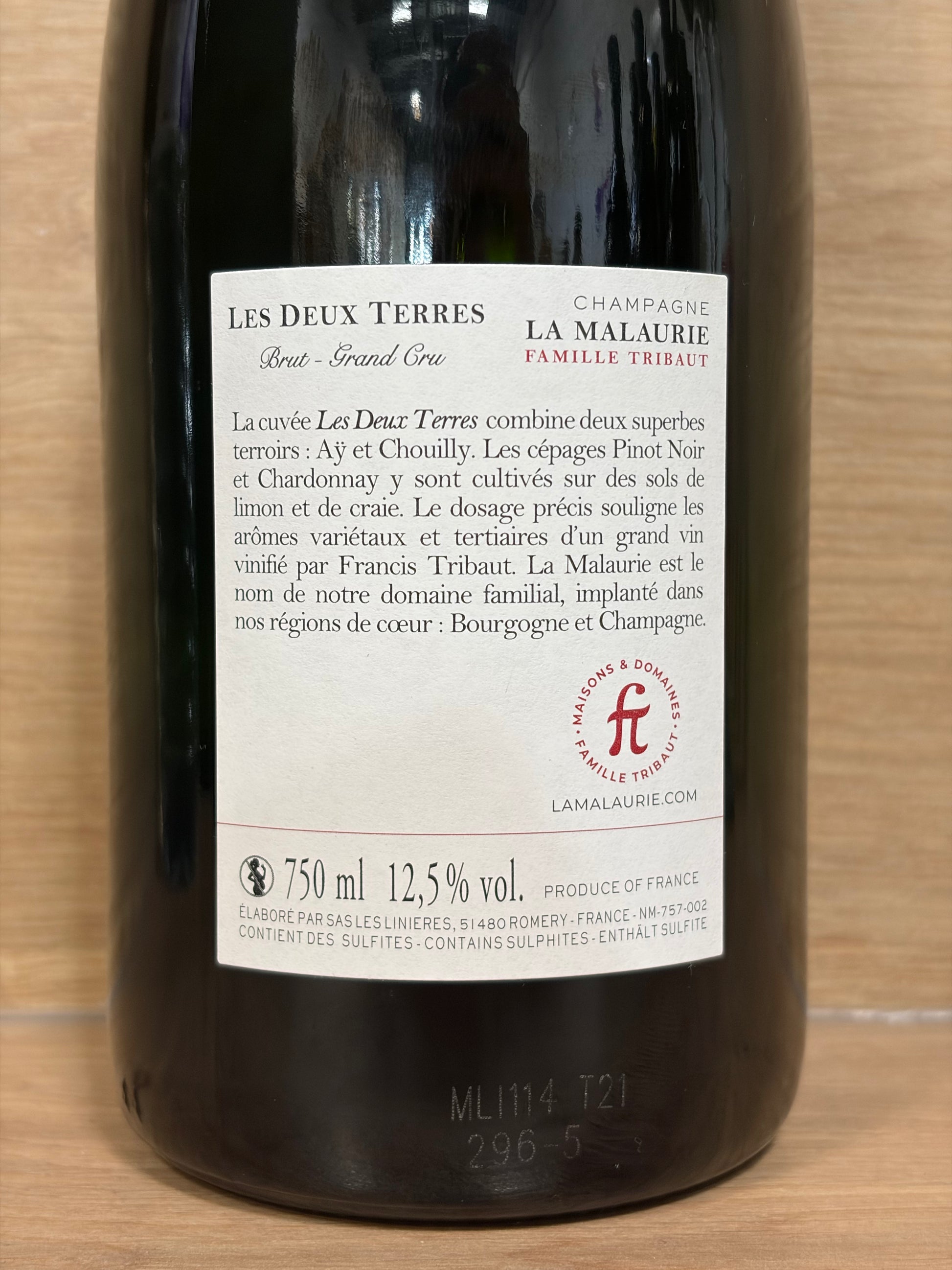 Champagne La Malaurie - Les Deux Terres Brut Grand Cru - CPHWINES