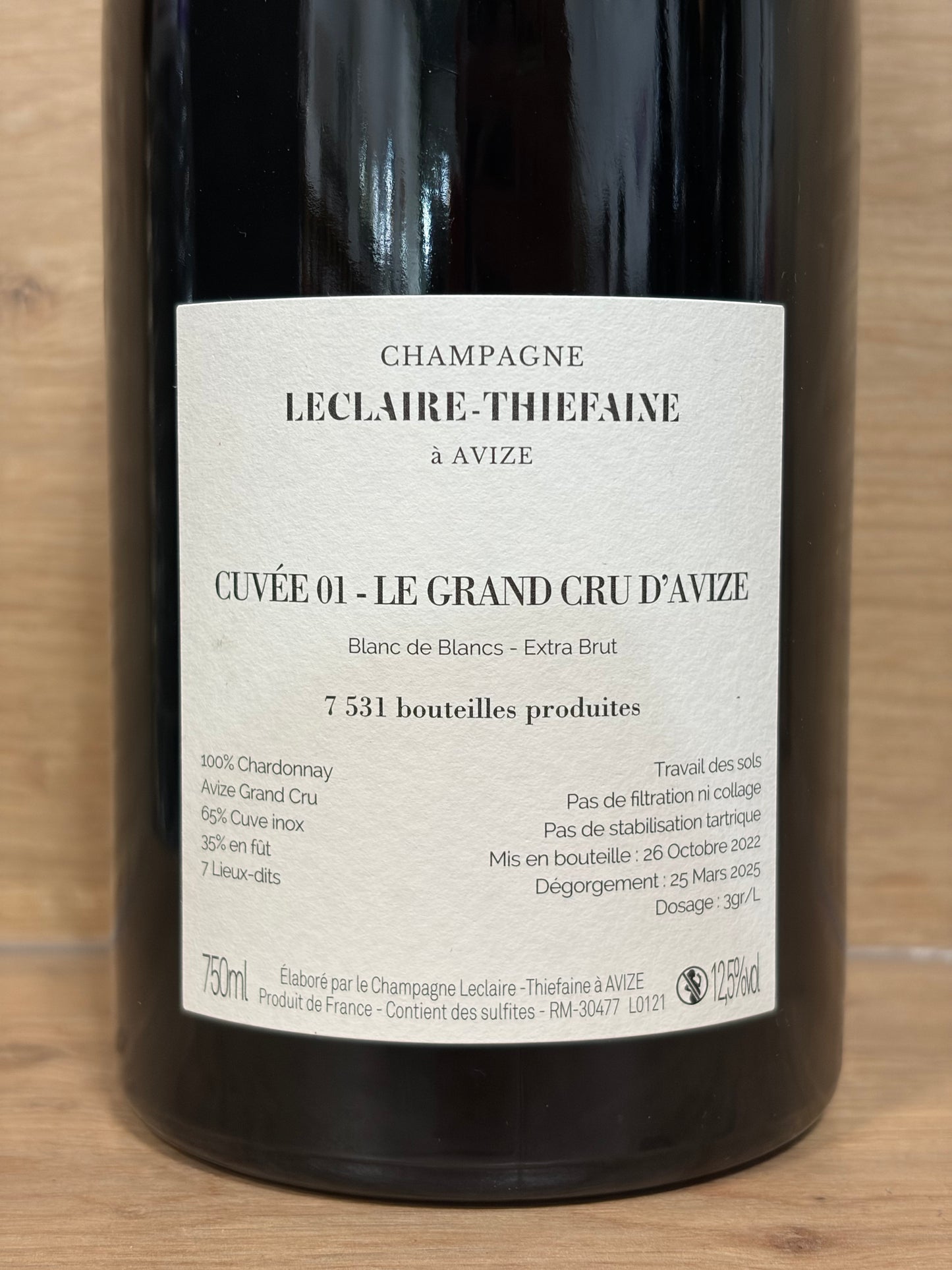 Champagne Leclaire-Thiefaine - Le Grand Cru d'Avize 2021 - CPHWINES