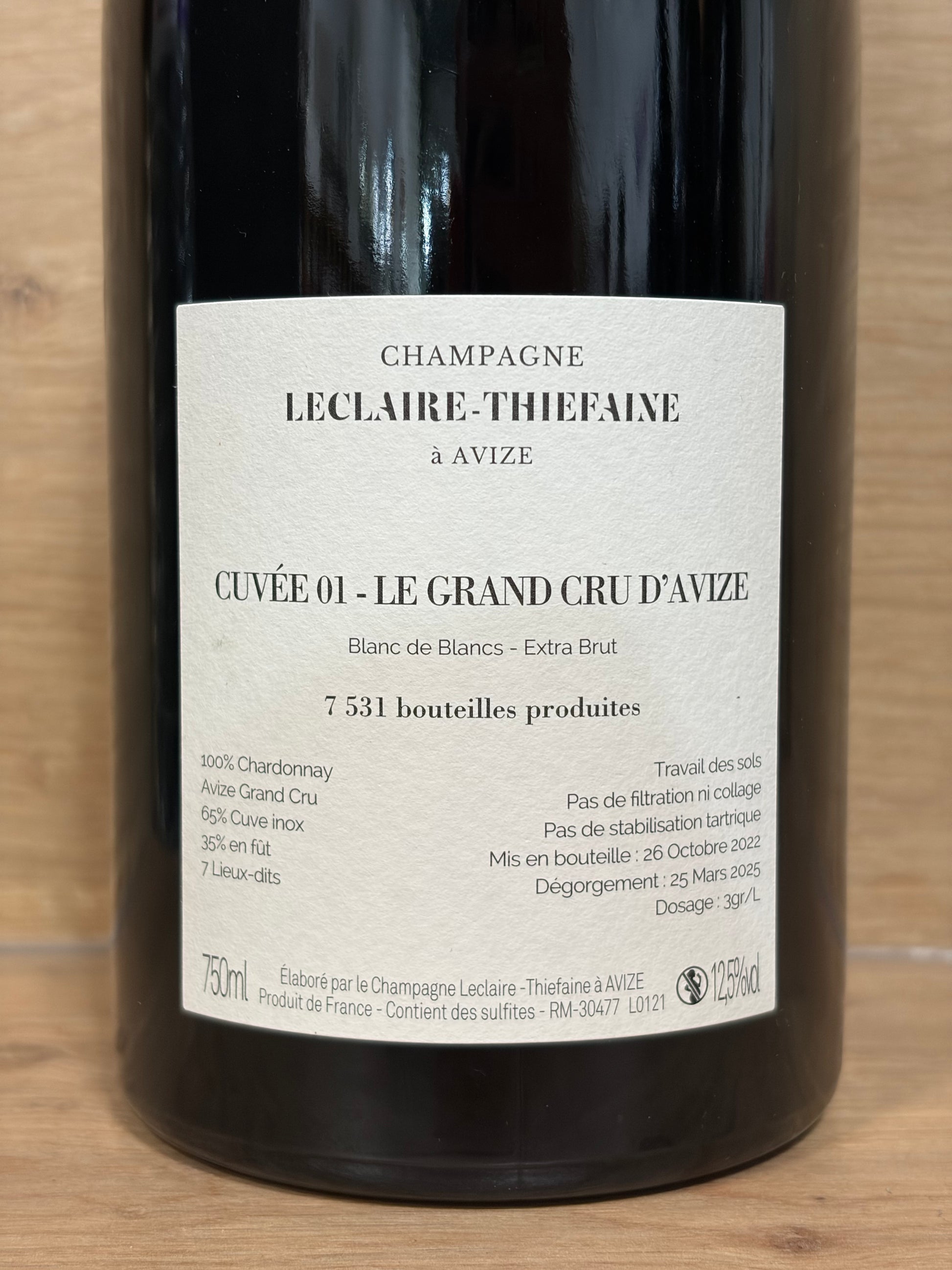 Champagne Leclaire-Thiefaine - Le Grand Cru d'Avize 2021 - CPHWINES