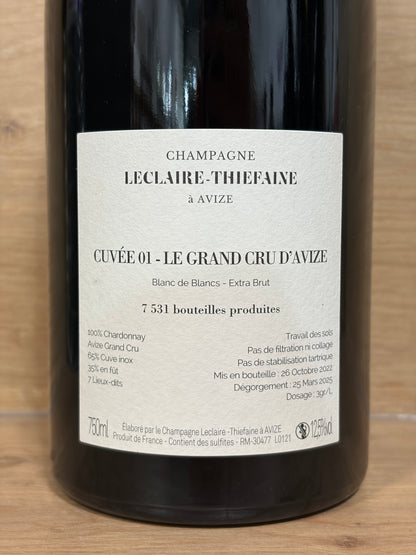 Champagne Leclaire-Thiefaine - Le Grand Cru d'Avize 2021 - CPHWINES