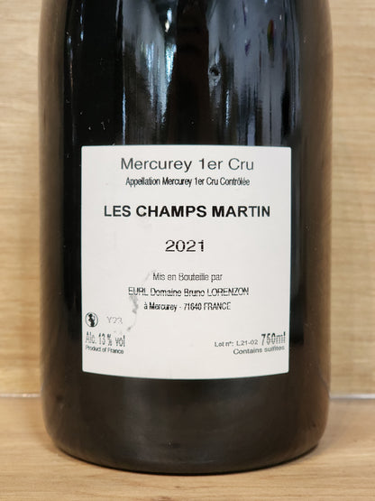 Domaine Bruno Lorenzon - Mercurey 1  er Cru - Clos des Champs Martin 2021 - CPHWINES