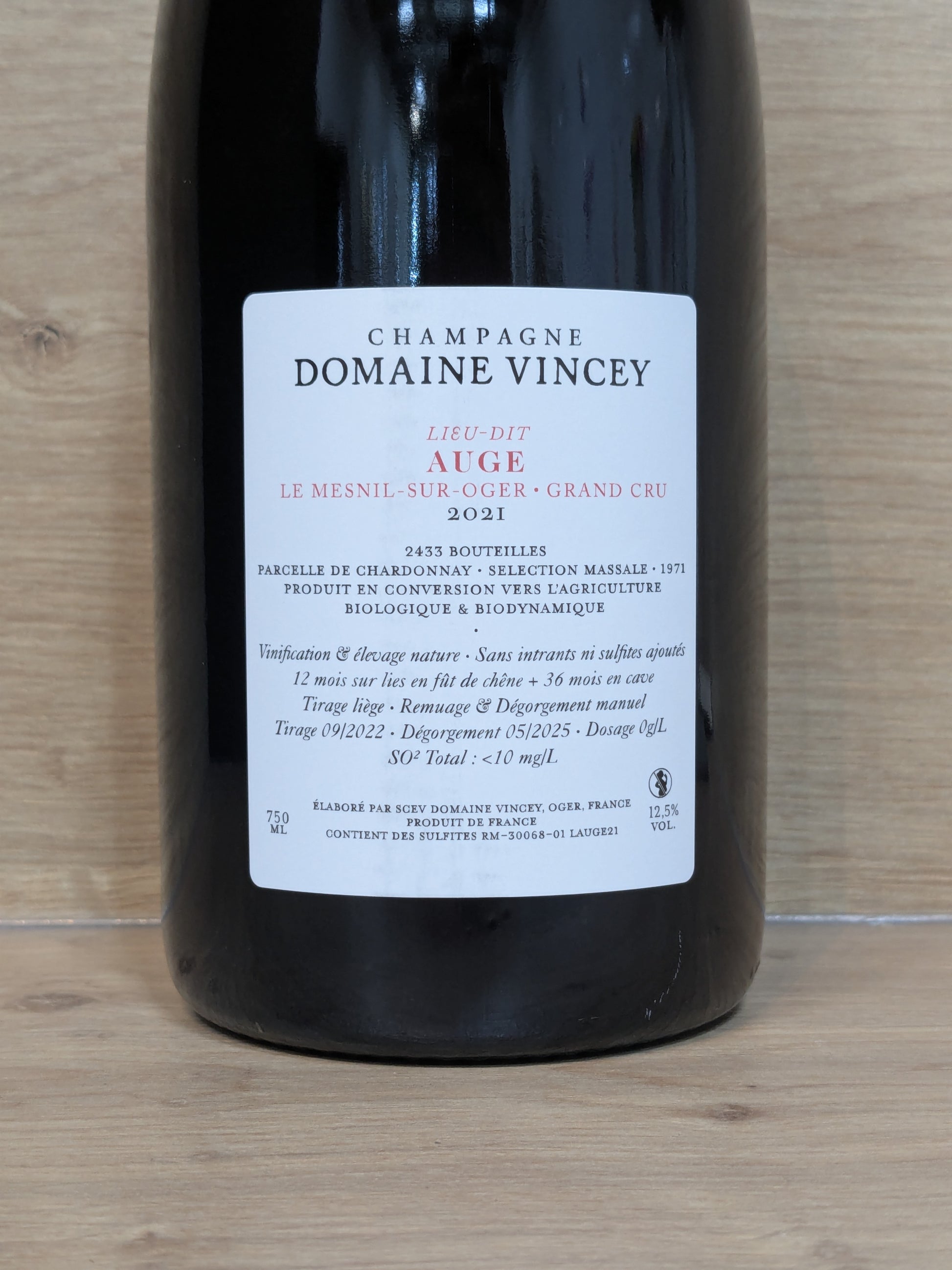 Domaine Vincey - Auge 2021 - CPHWINES