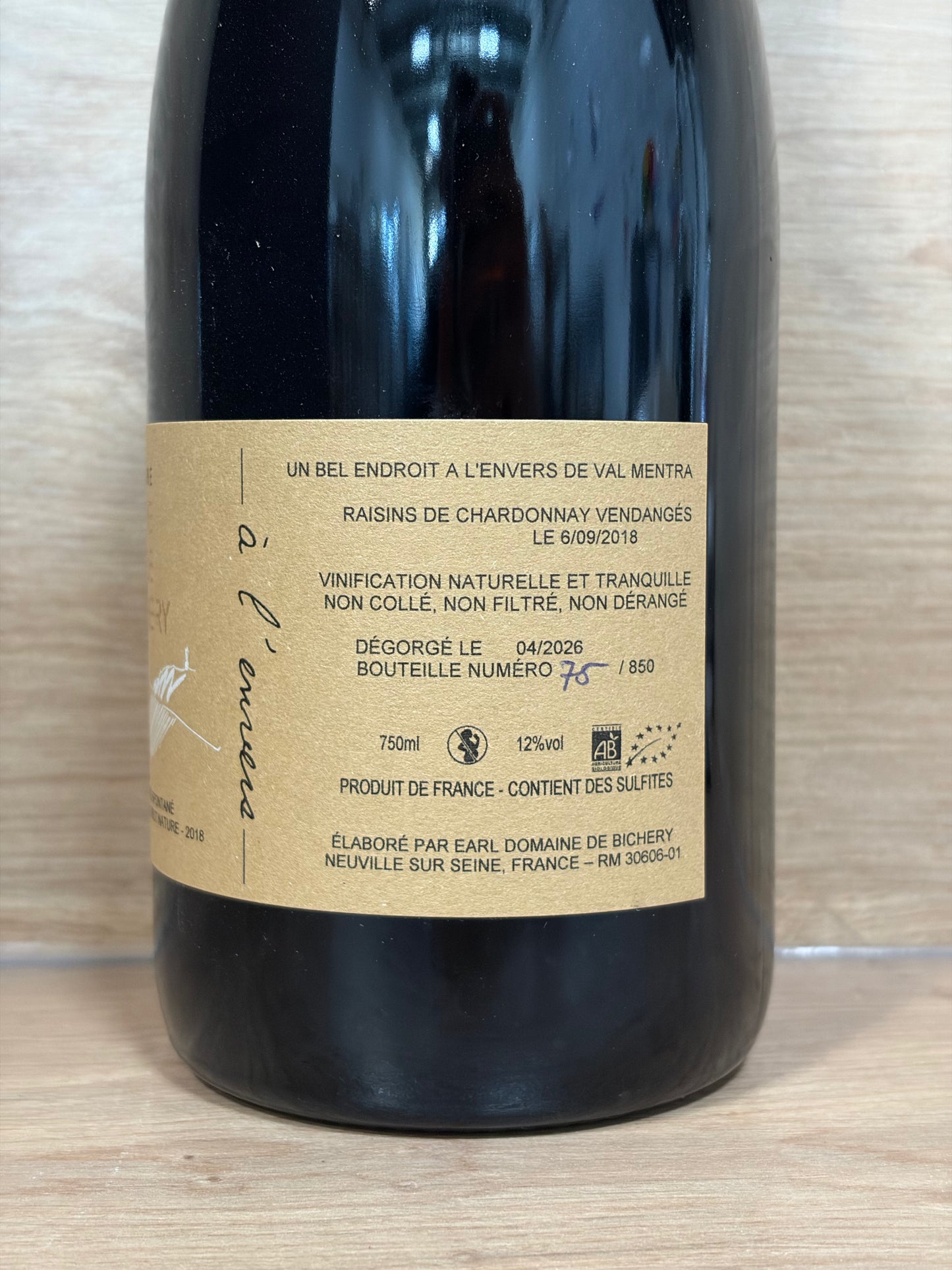 Domaine de Bichery - A l'envers Blanc de Blancs Brut Nature 2018 - CPHWINES