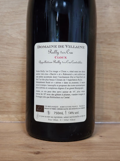 Domaine de Villaine - Rully 1  er Cru Cloux 2022 - CPHWINES