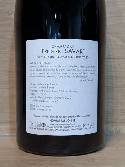 Frédéric Savart - Le Mont Benoit 2020 - CPHWINES