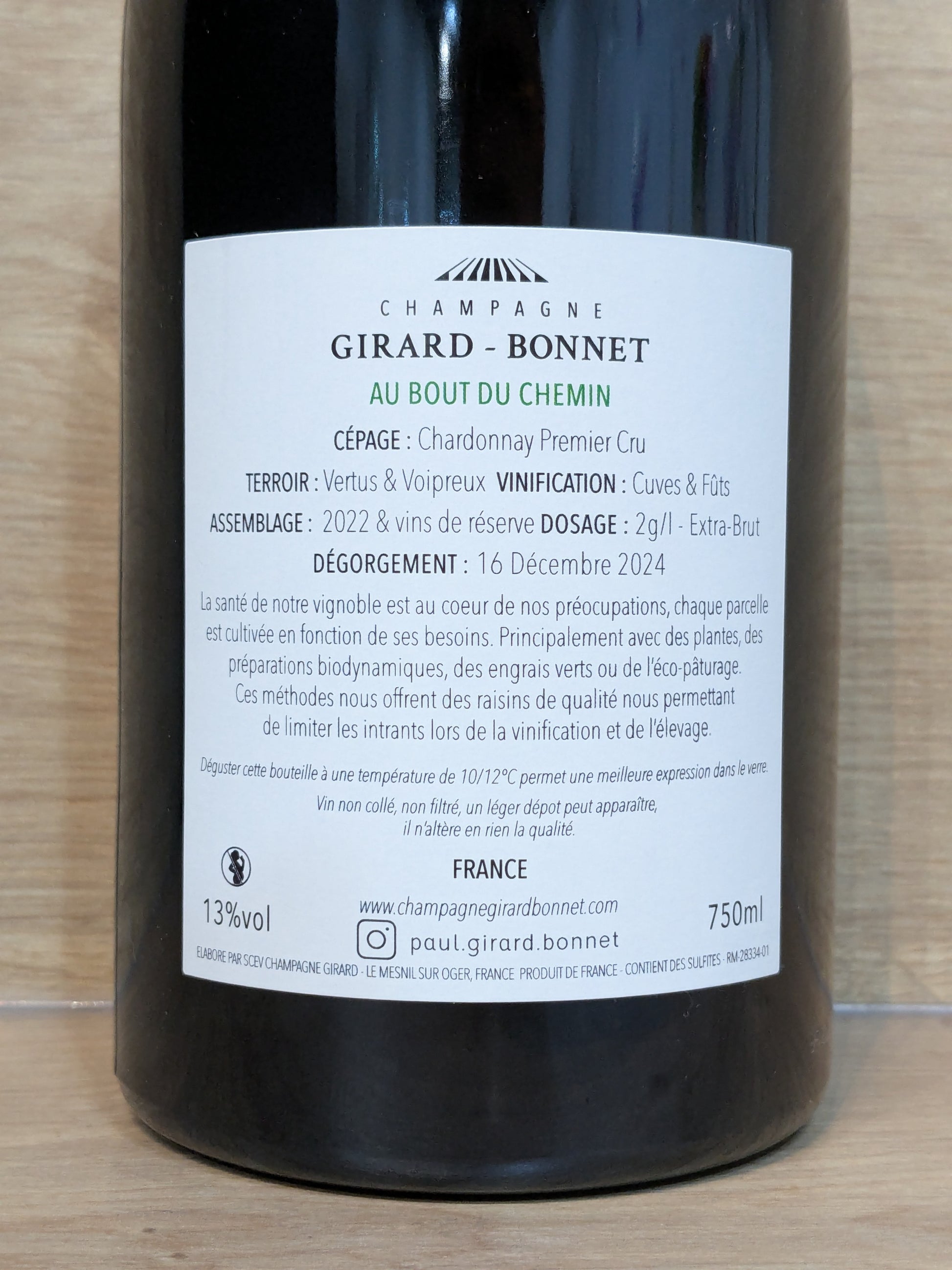 Girard-Bonnet - Au Bout du Chemin - CPHWINES