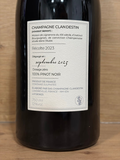 Champagne Clan Destin - Boreal - Pinot Noir 2023 - CPHWINES
