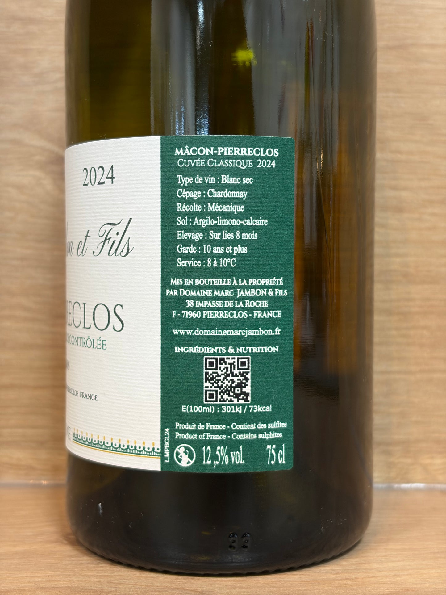 Domaine Marc Jambon & Fils - Mâcon-Pierreclos Cuvée Classique Blanc Sec 2024