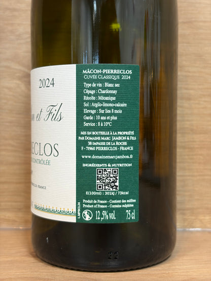 Domaine Marc Jambon & Fils - Mâcon-Pierreclos Cuvée Classique Blanc Sec 2024