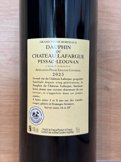 Dauphin du Château Lafargue - Pessac-Léognan 2023