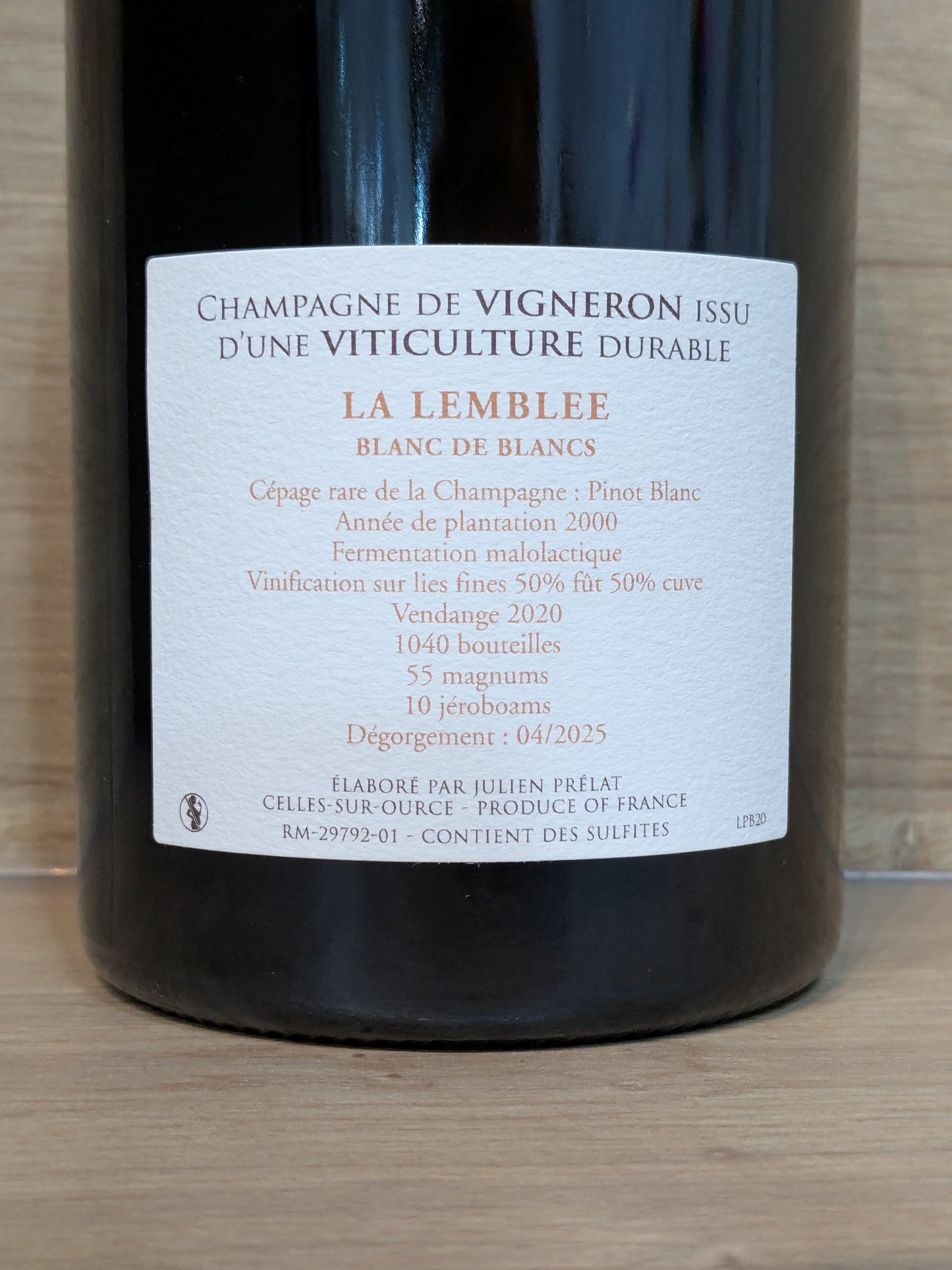 Julien Prélat - La Lemblée Blanc de Blancs - CPHWINES