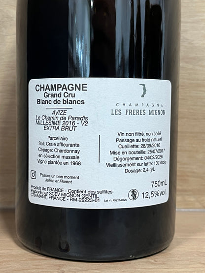 Les Frères Mignon - Le Chemin de Paradis 2016 - CPHWINES