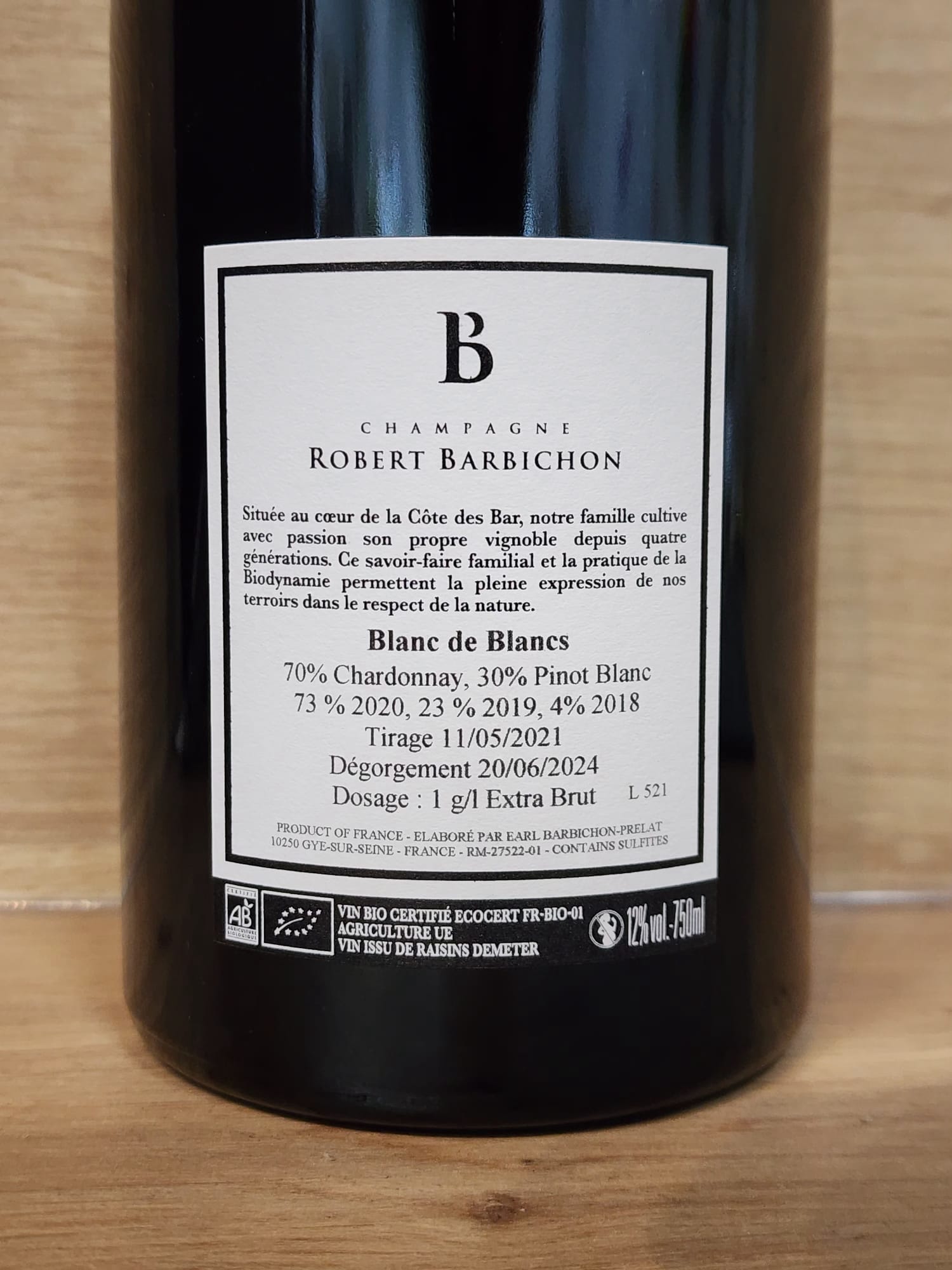 Robert Barbichon  - Blanc de Blancs - CPHWINES