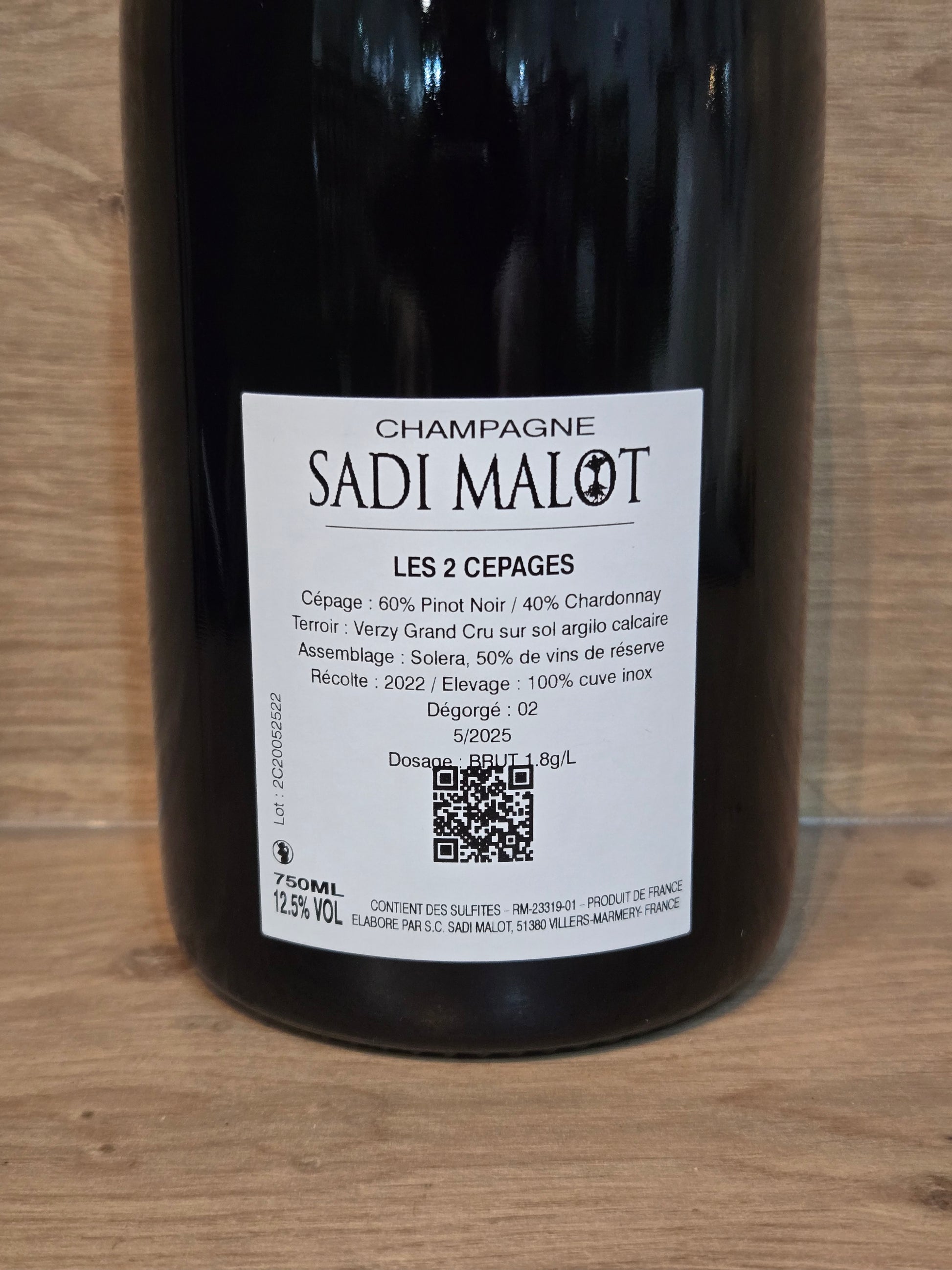 Sadi Malot - Les 2 Cépages- Grand Cru 2022 - CPHWINES