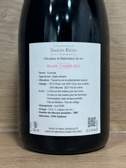 Simon Rion - Blanc 2 Noirs 2021 - CPHWINES