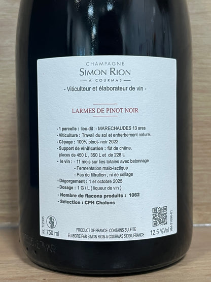 Simon Rion - Larmes de Pinot Noir - CPHWINES