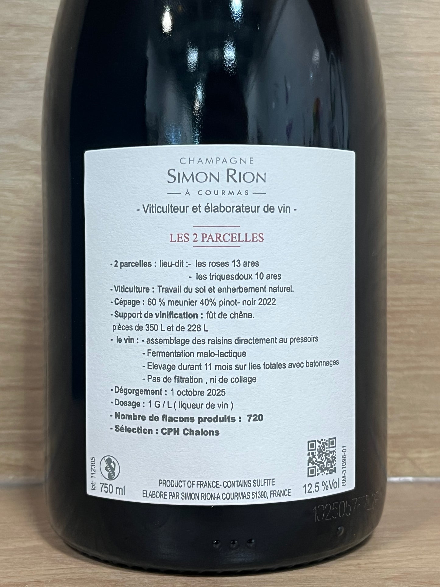 Simon Rion - Les 2 Parcelles 2022 - CPHWINES