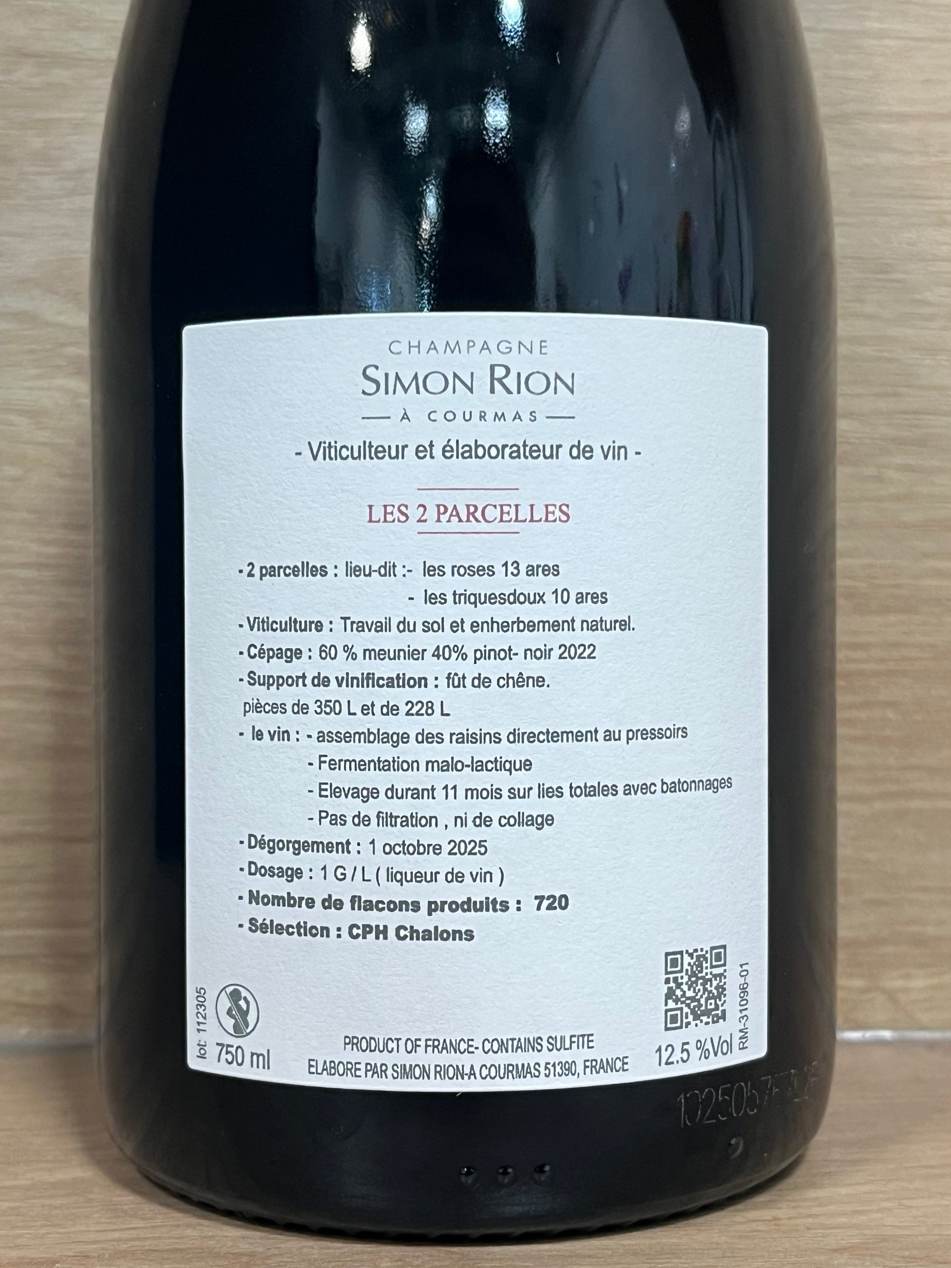 Simon Rion - Les 2 Parcelles 2022 - CPHWINES