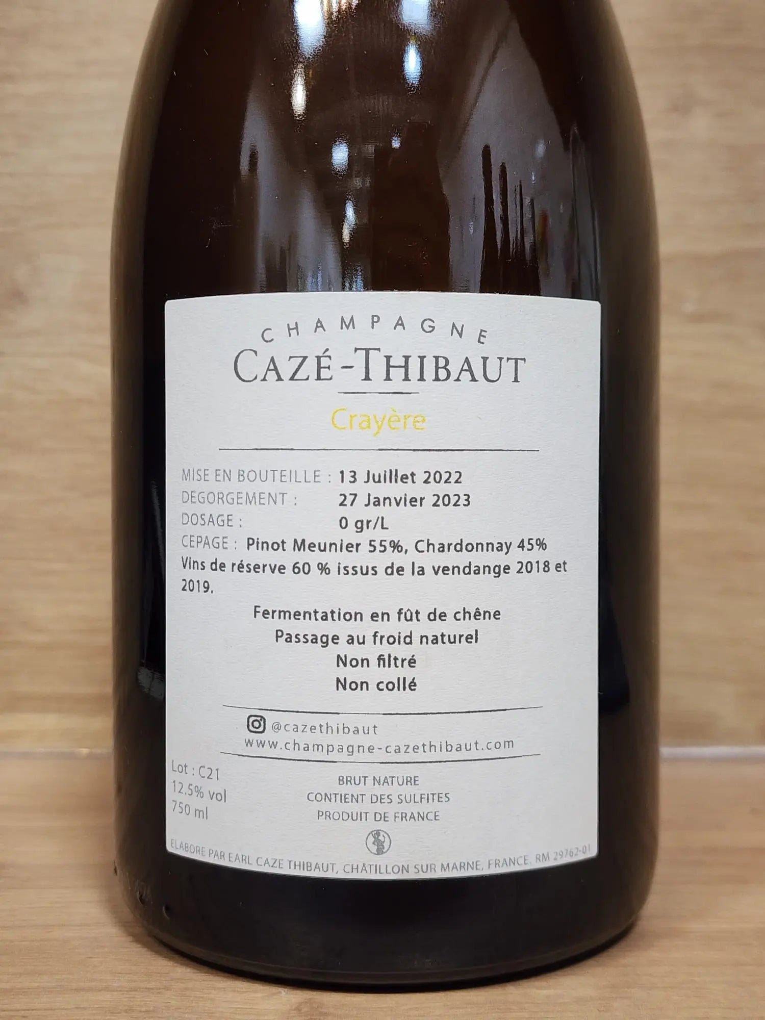 Champagne Cazé - Thibaut – Cuvée Crayère - CPHWINES