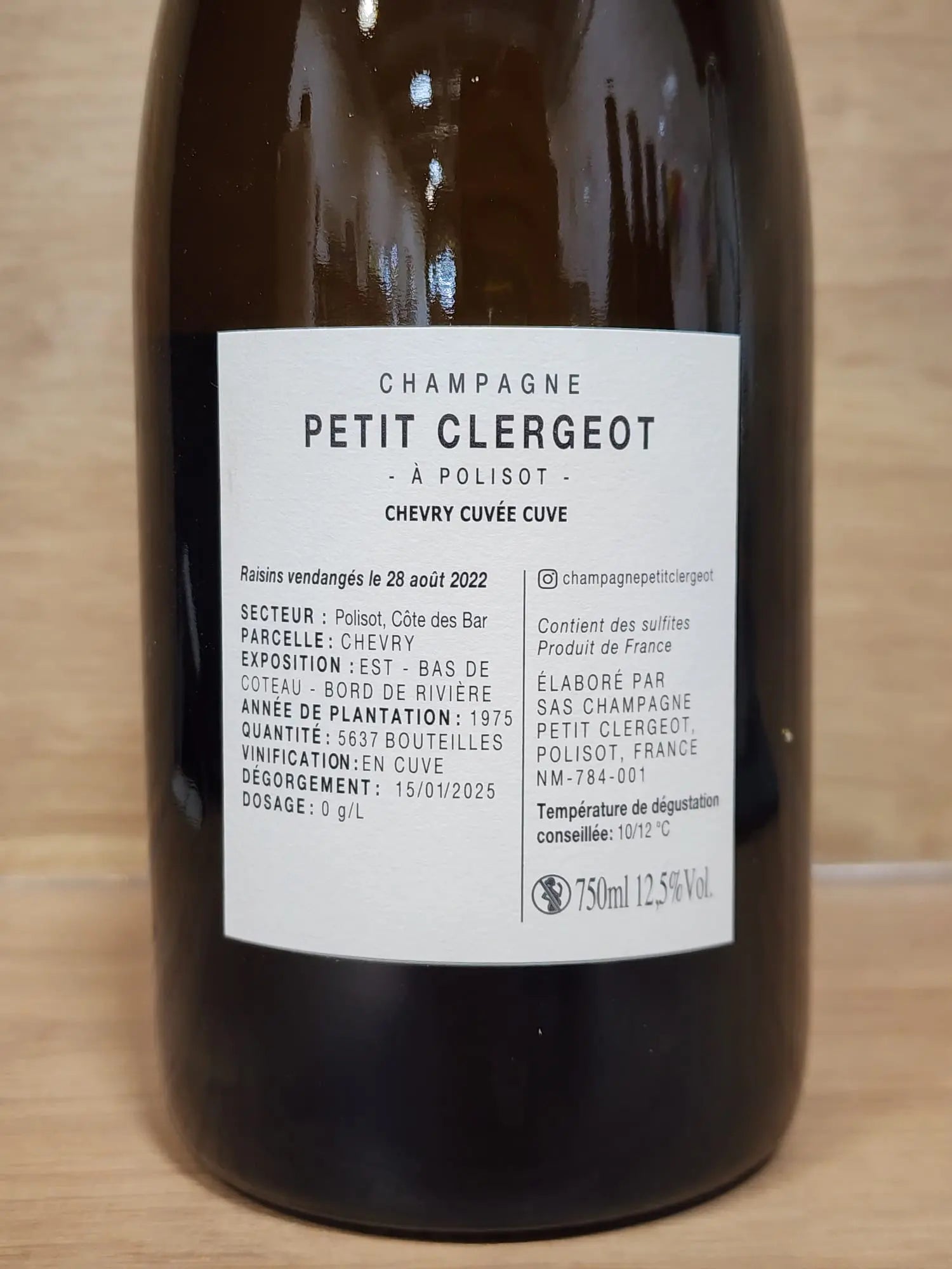 Champagne Petit Clergeot – Chevry Cuvée Cuve - CPHWINES