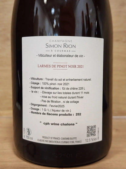Simon Rion – Larmes de Pinot Noir 2021 - CPHWINES